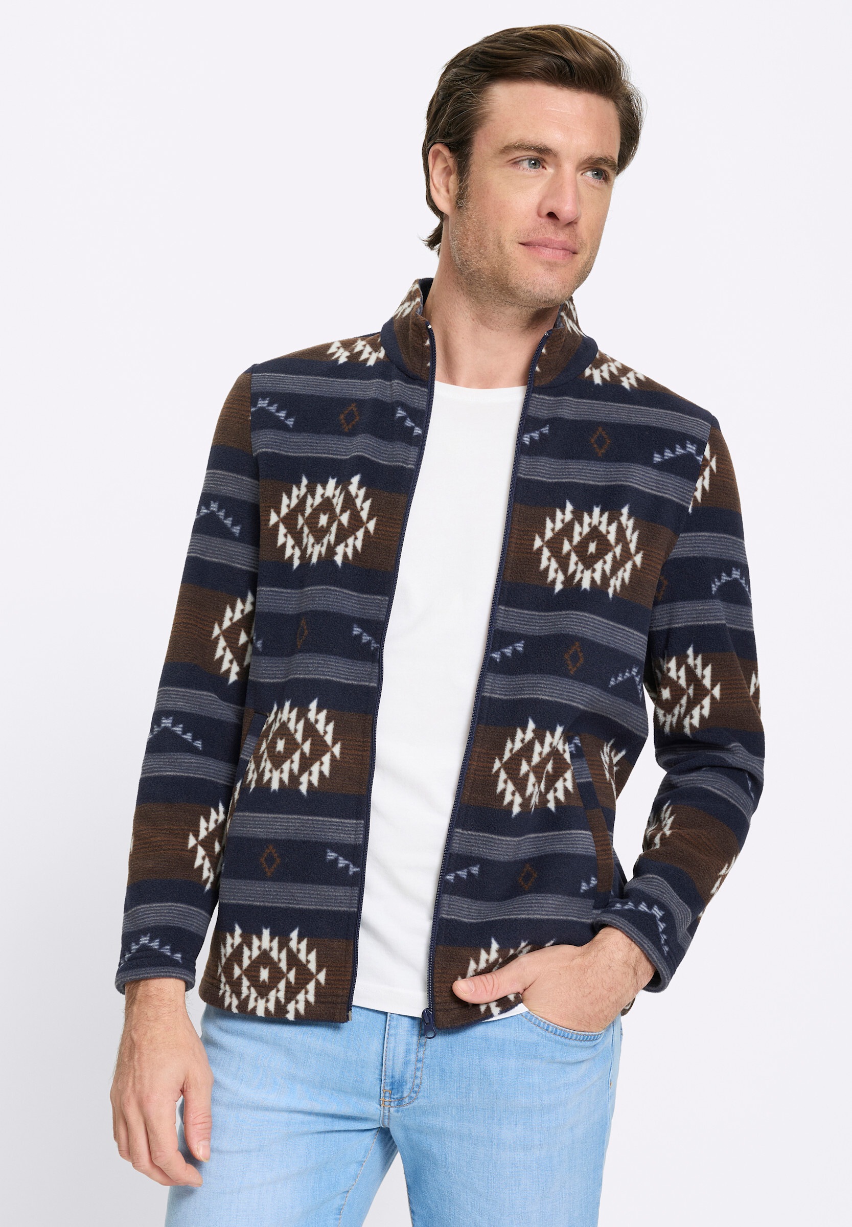 Witt Fleecejacke »Fleece-Jacke Fleecejacke mit Allover-Print«