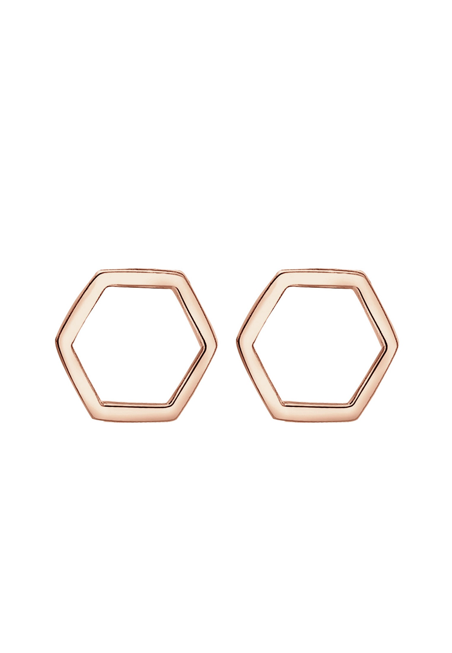 Elli Paar Ohrstecker »Ohrringe Hexagon Geo Trend Minimal Filigran 925 Silber«