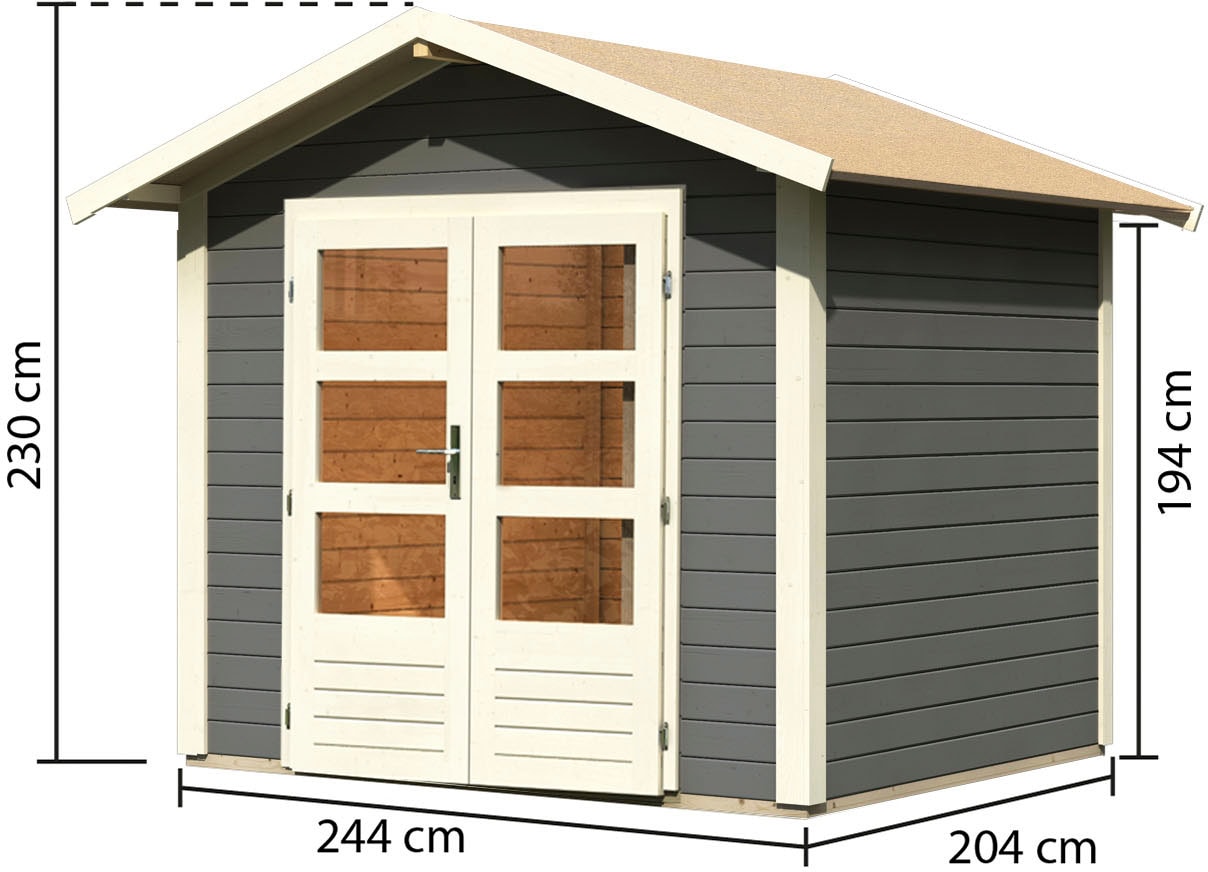 Karibu Gartenhaus »Talkau 3 aus lackiertem Fichtenholz« Grundfläche: 8,4m²