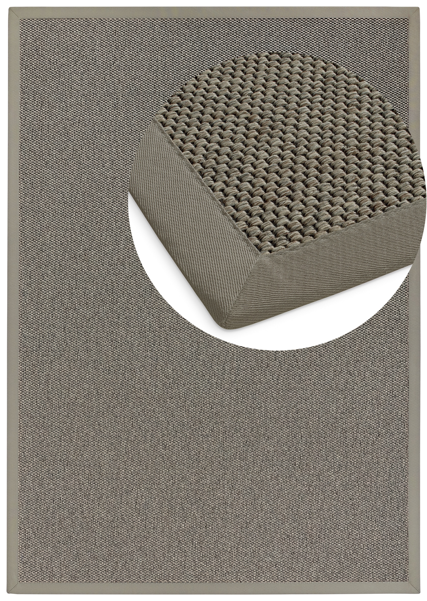 Dekowe Teppich »Naturana Panama« rechteckig 8 mm Höhe Flachgewebe, meliert, Sisal-Optik, mit Bordüre, Wohnzimmer
