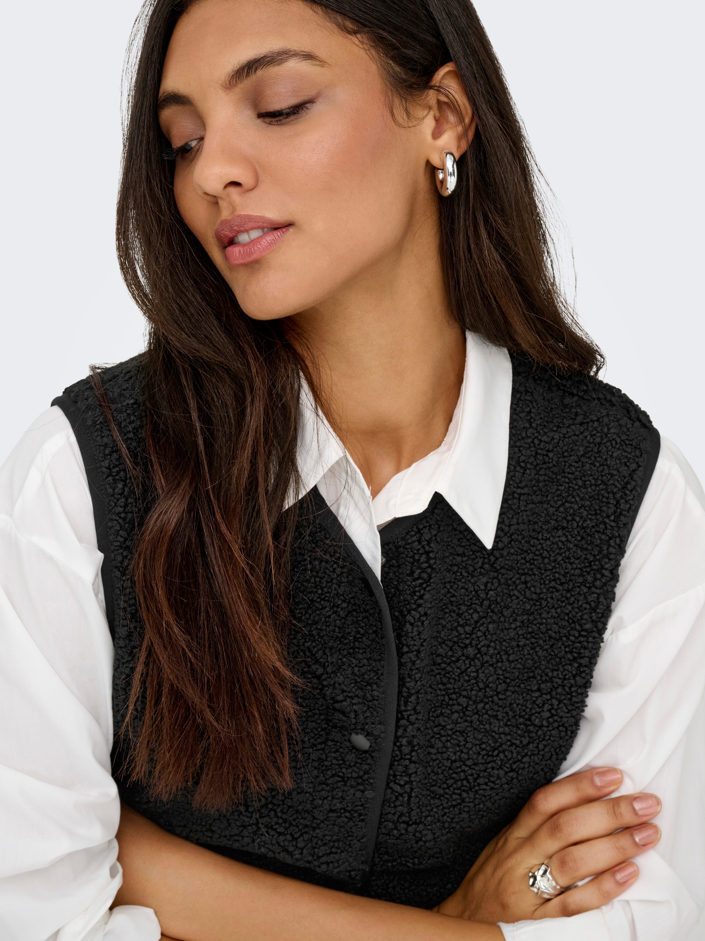 JDY Plüschweste »JDYSIMINA TEDDY WAISTCOAT OTW QIQ NOOS« Kunstfaser,