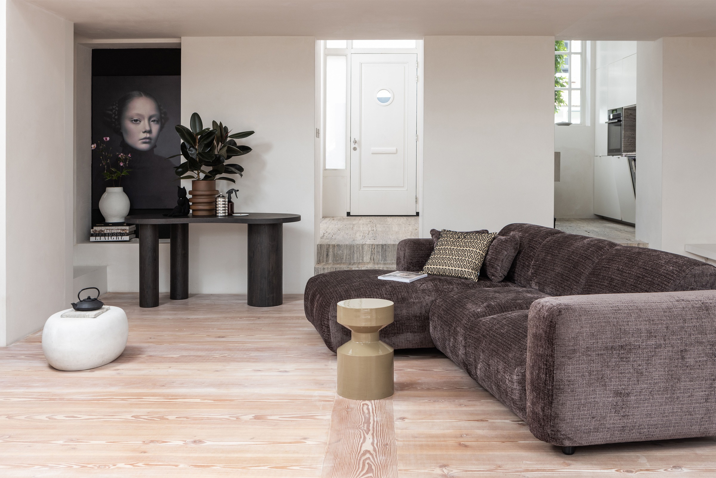 WOOOD Schreibtisch »Maan aus MDF mit 3D-Papierbelag, organische Form 150x70x75 cm« Tragkraft 100 kg, einfach zu montieren, sichtbare Maserung