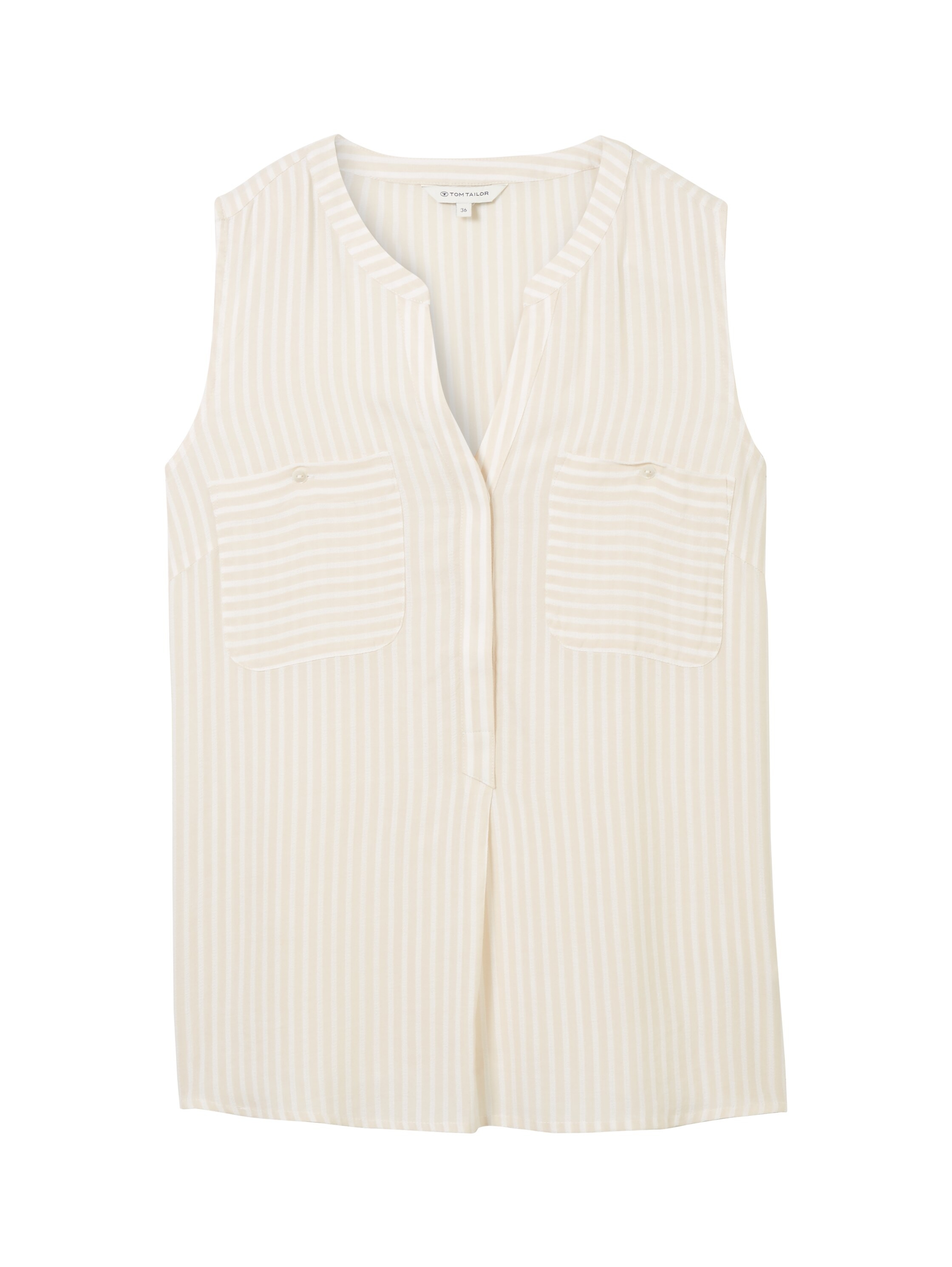 TOM TAILOR Blusenshirt, gestreift mit aufgesetzten Brusttaschen