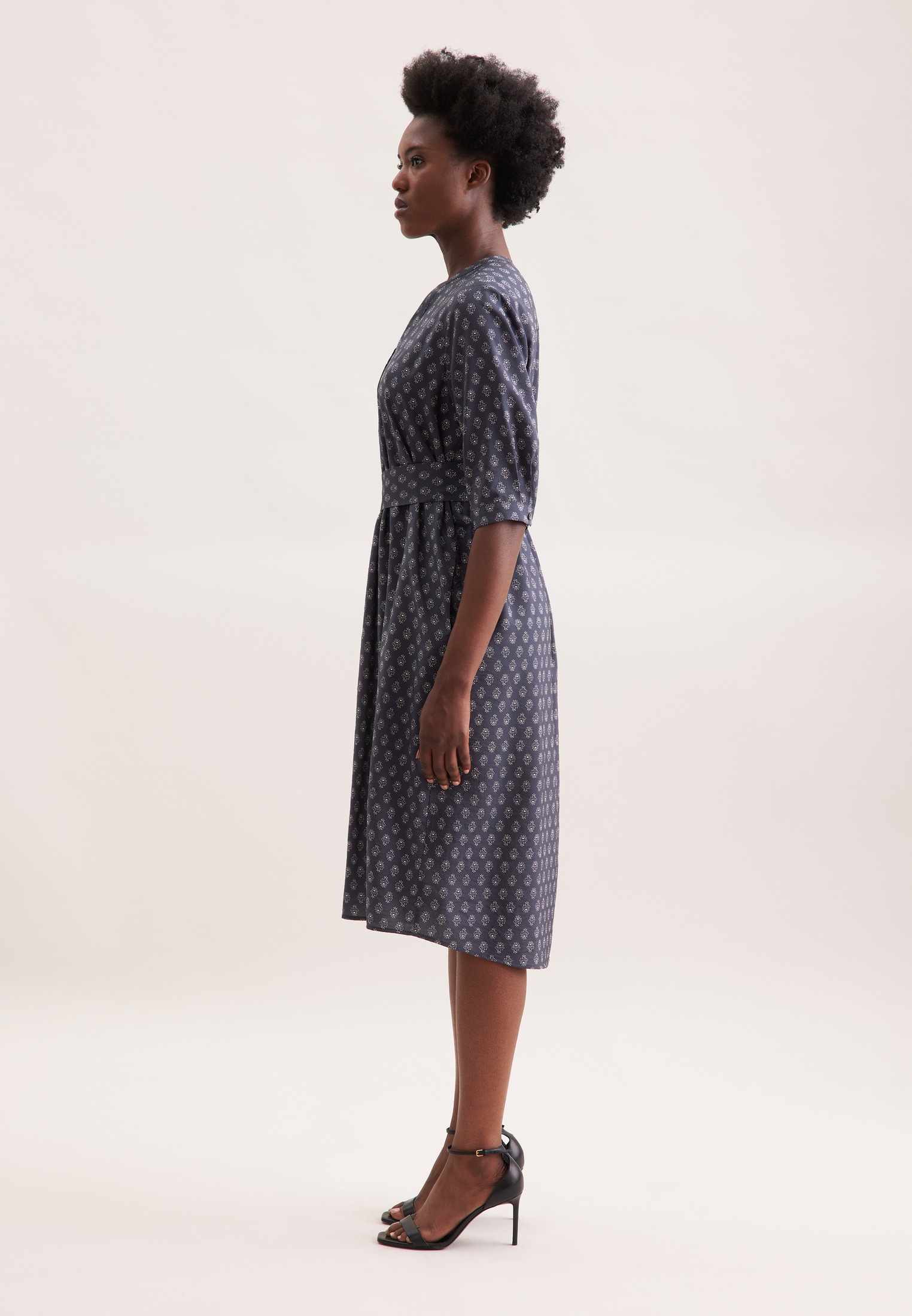 seidensticker Sommerkleid 3/4 V-Neck Druck