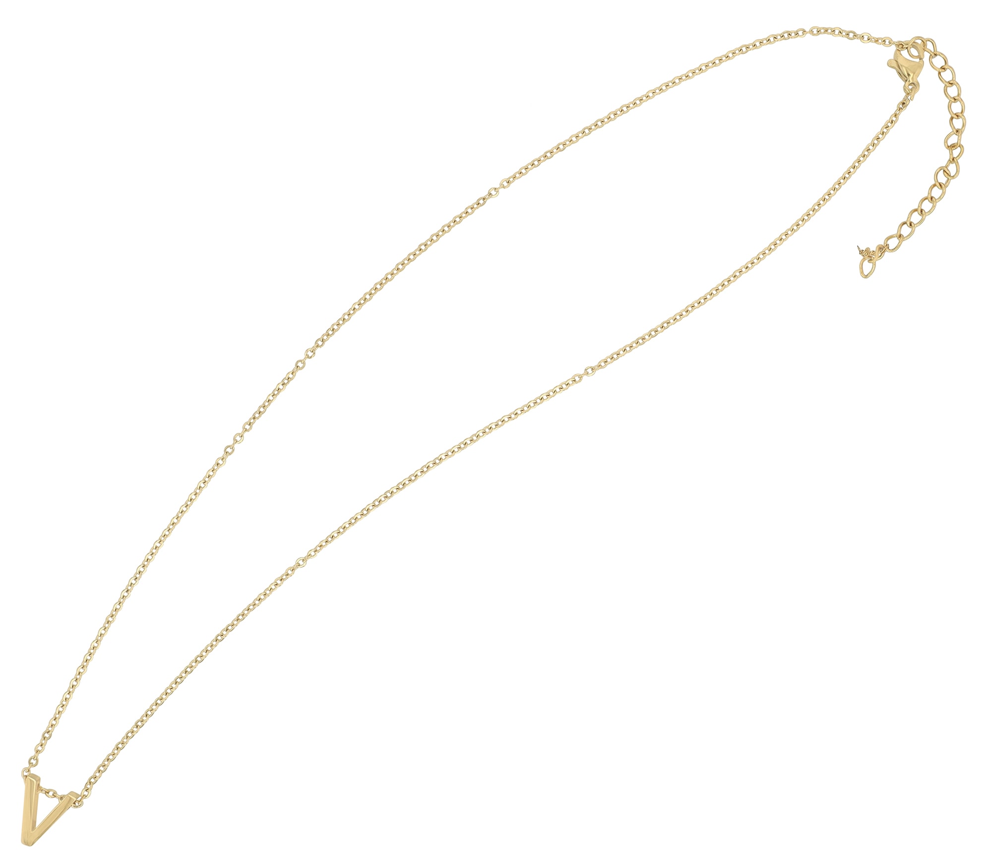 Adelia´s Gliederkette »Damen Halskette ¿ Buchstabe N aus Edelstahl 45+5«