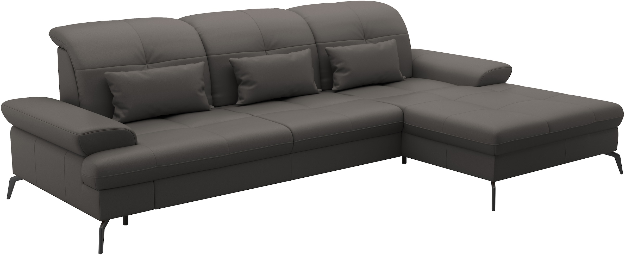 sit&more Ecksofa »Amica, L-Form, inkl. Sitztiefenverstellung & Armteilverstellung«, wahlweise mit Bettfunktion, Bettkasten und Kopfteilverstellung