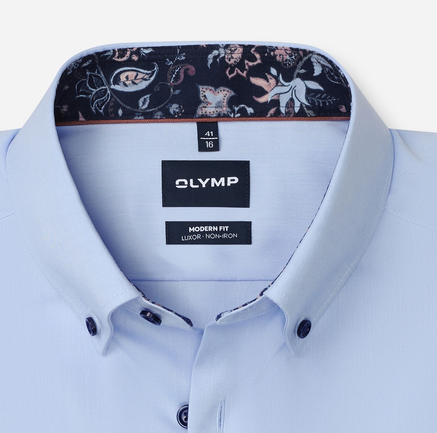 OLYMP Langarmhemd »Luxor« Businesshemd, Button-down-Kragen, Modern Fit