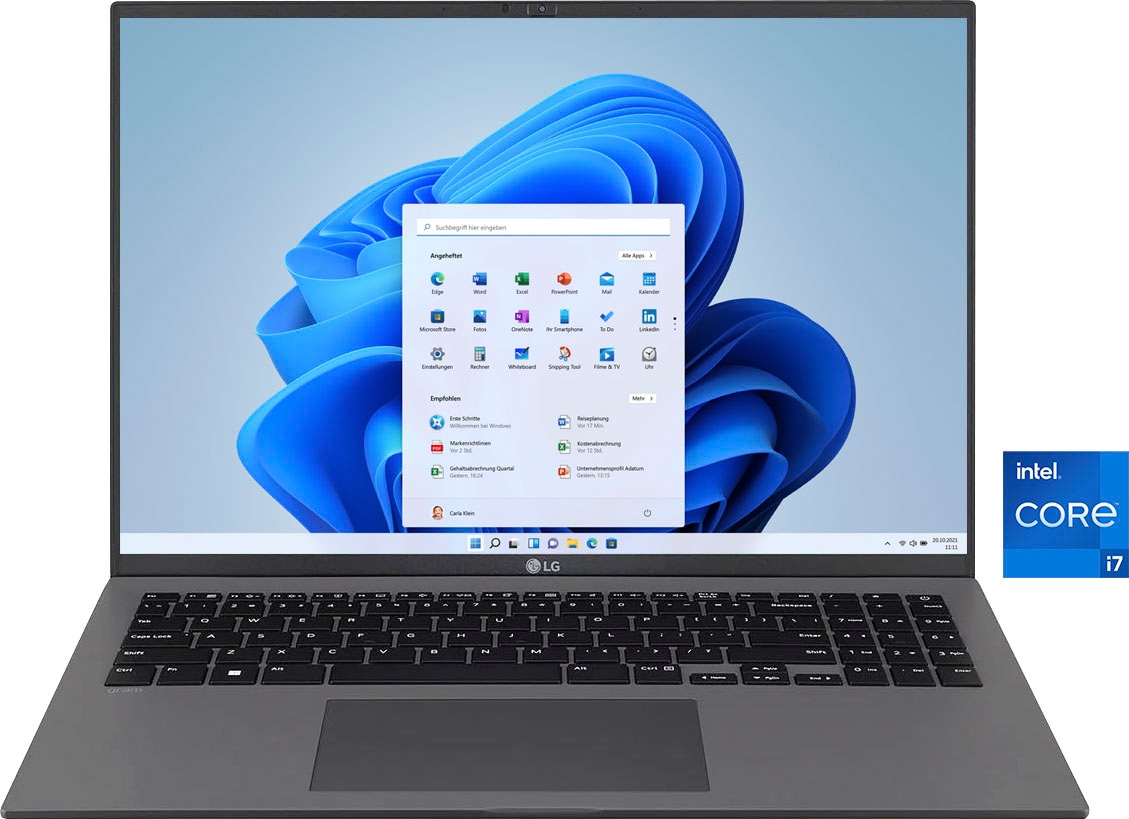 LG Notebook »gram 16«, (40,6 cm/16 Zoll), Intel, Core i7, Iris© Xe Graphics, 1000 GB SSD
