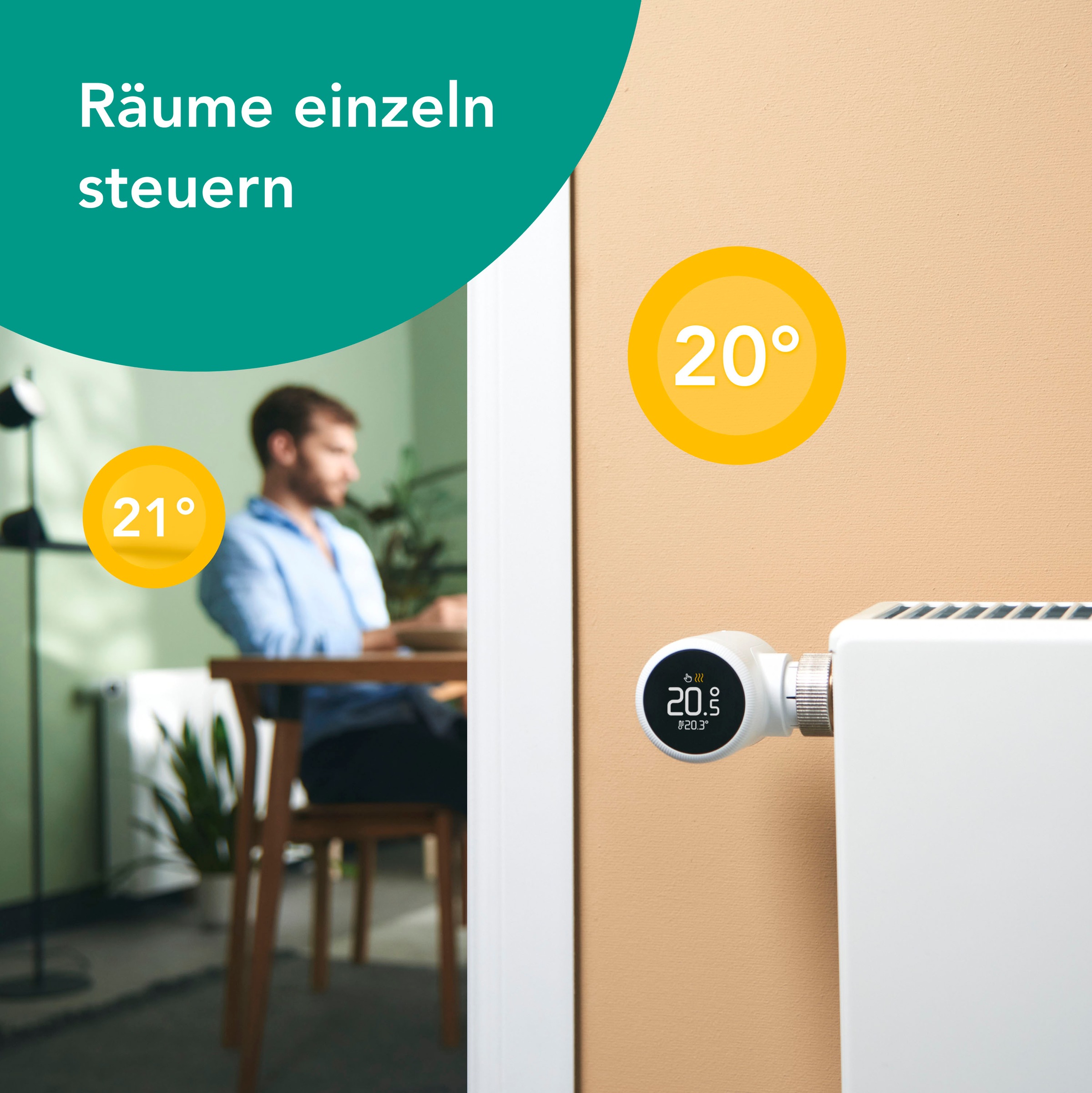 Tado Heizkörperthermostat »Heizkörper-Thermostat X - Quattro Pack + Bridge X«