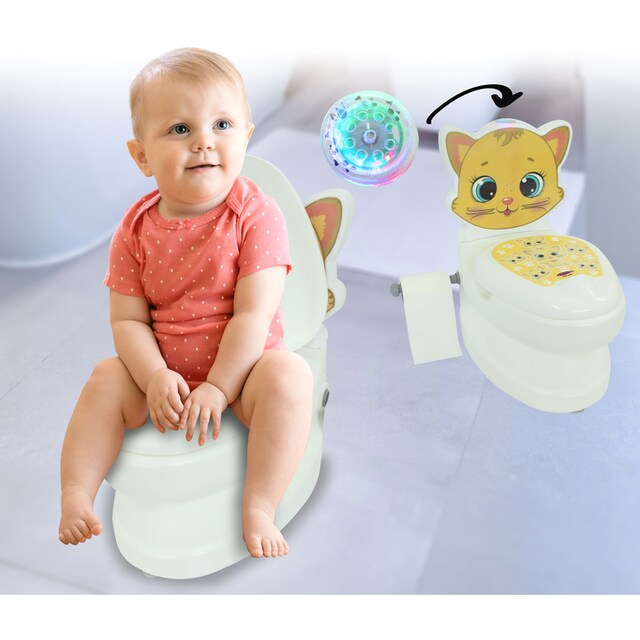 Jamara Toilettentrainer »Meine kleine Toilette, Katze«, mit Spülsound und  Toilettenpapierhalter online bei OTTO