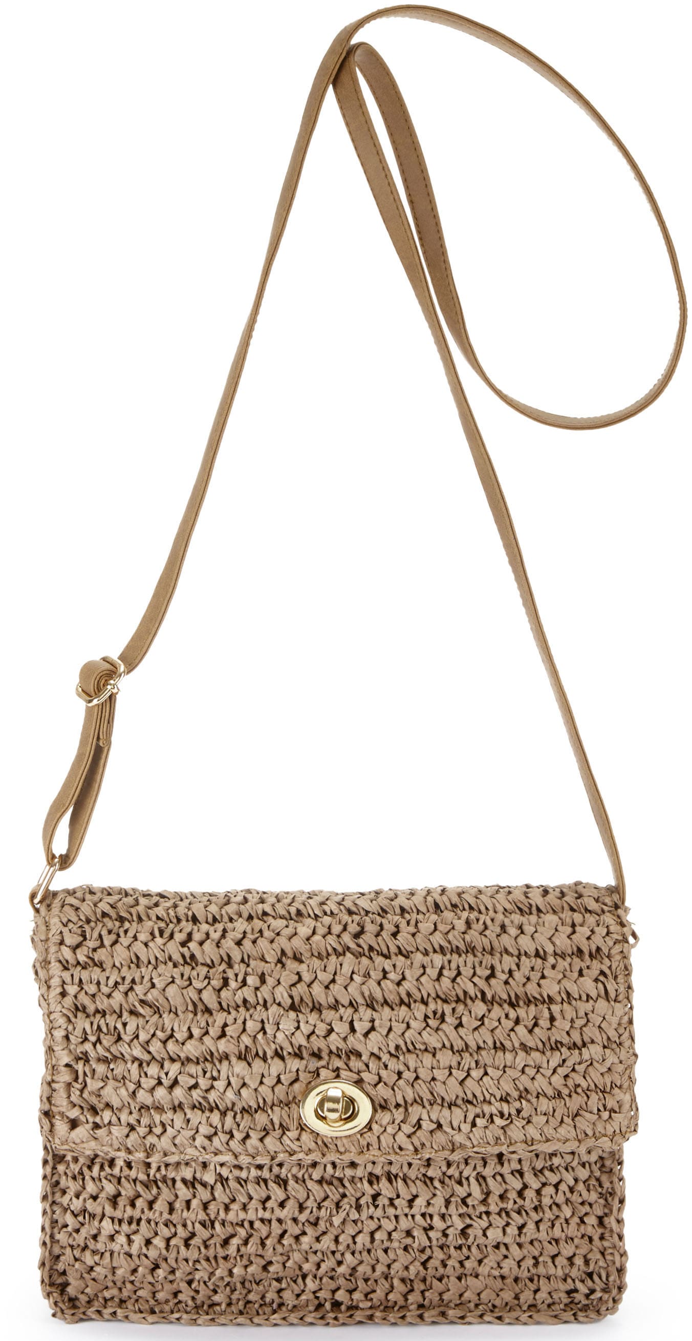 Vivance Umhängetasche »Handtasche« Minibag, Henkeltasche, Bast-Optik, Sommertasche, Crossbody Bag