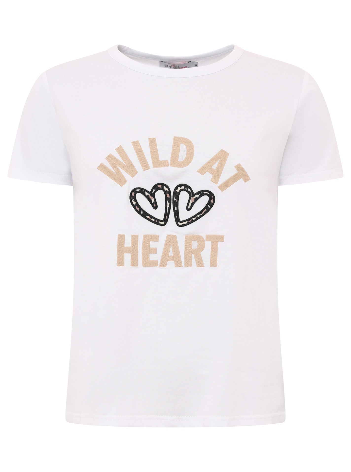 Zwillingsherz T-Shirt »"Leo Herzen"« leo Herzen, gestickter Schriftzug, Rundhals, kurzarm