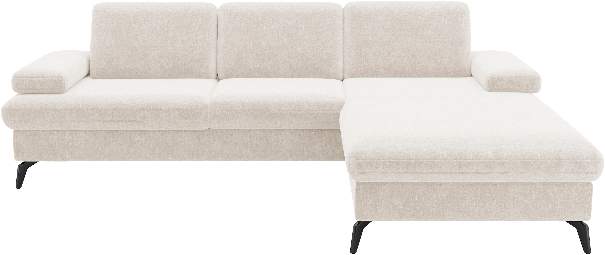 sit&more Ecksofa »Morris Jubi L-Form«, inkl. Armteilfunktion und 1 Zierkissen, wahlweise mit Bettfunktion