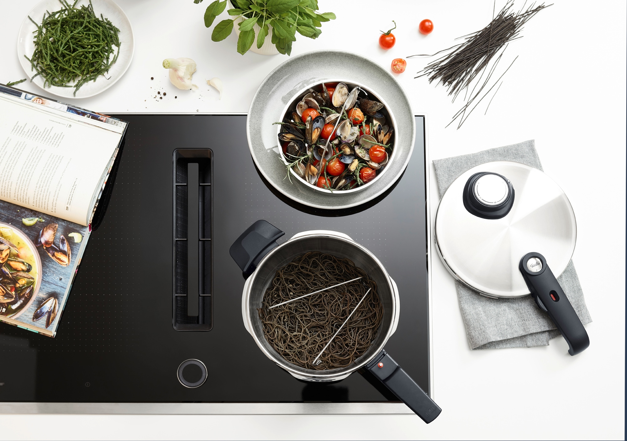 Fissler Schnellkochtopf »Vitavit® Premium Dampfkochtopf Set Edelstahl Made in Germany« 4 tlg. Edelstahl 18/10