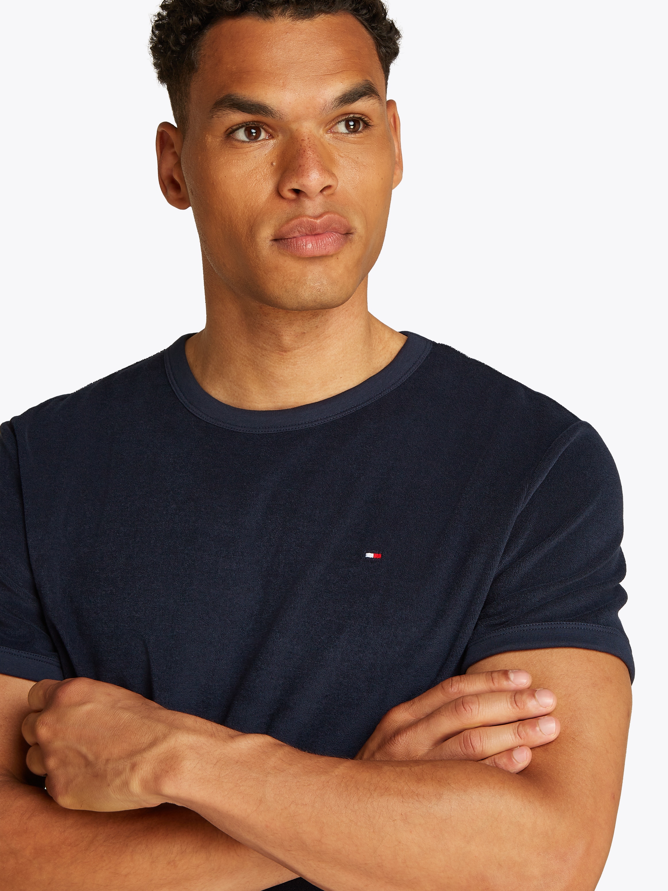 Tommy Hilfiger T-Shirt »TERRY TOWELLING TEE«, aus Frottee Samt