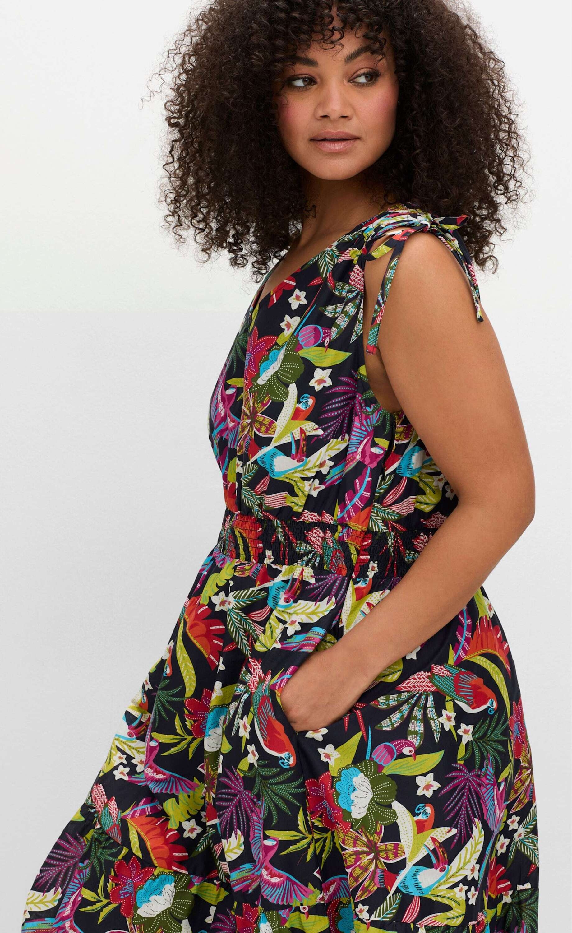 sheego by Joe Browns Maxikleid »Maxikleid Maxikleid mit farbenfrohem Print« Ohne Tasche