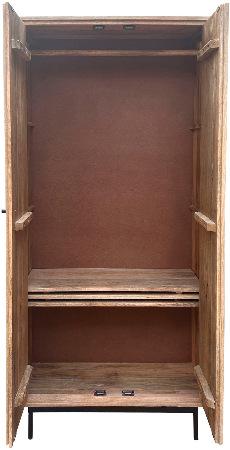 SIT Garderobenschrank »Schrank – Massivholz‑Flurschrank mit variabler Kleiderstange« 1 Stk. tlg. Massivholz‑Garderobenschrank mit variabler Kleiderstange & Böden