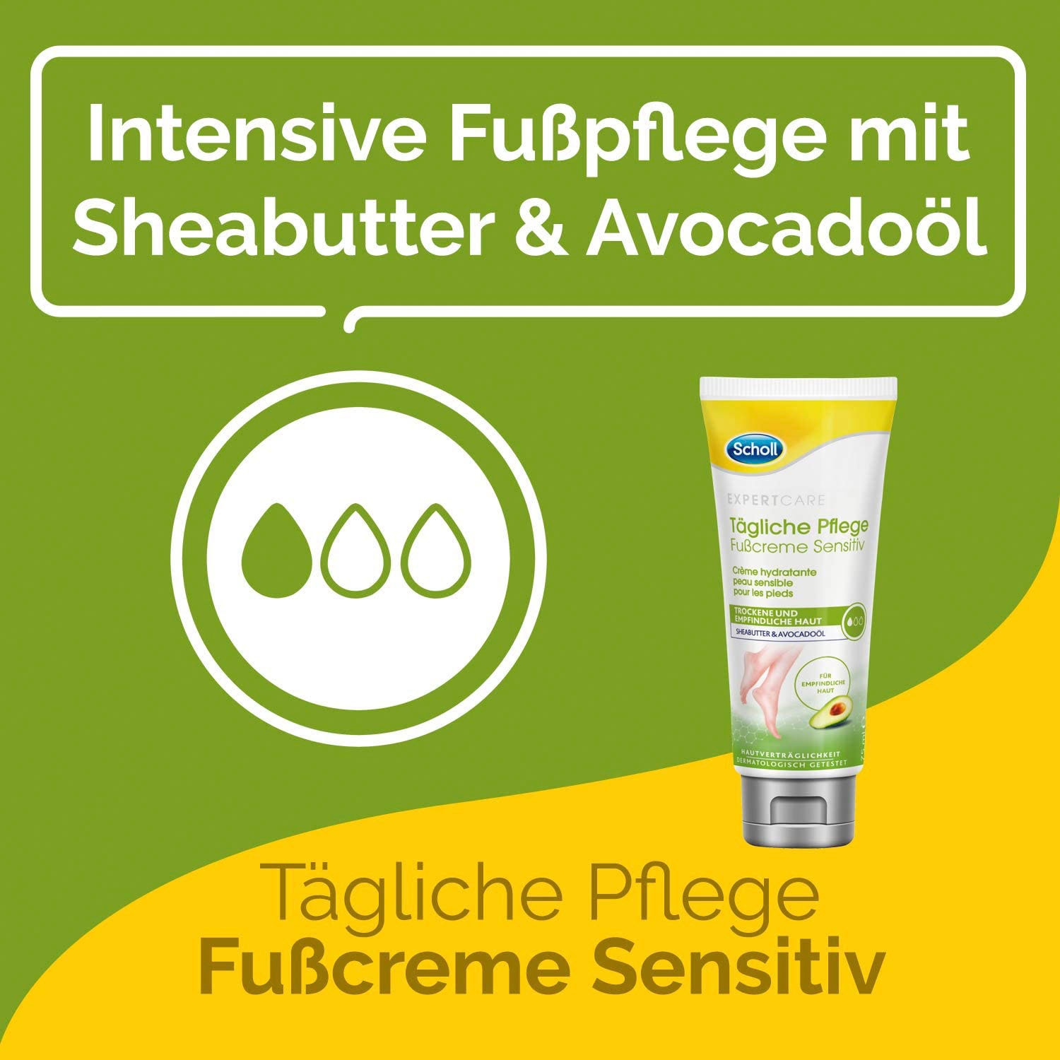 Scholl Fußcreme »ExpertCare«, Sensitive für empfindliche bis trockene Haut