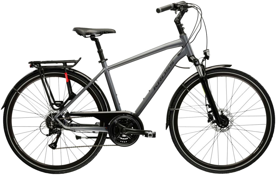 Kross Trekkingrad »Trekkingrad Trans 4.0 grau 8 Gänge« 8 Gang Shimano ACERA M3020 Schaltwerk Kettenschaltung in grau, Größe 28 Zoll (71,12 cm)...