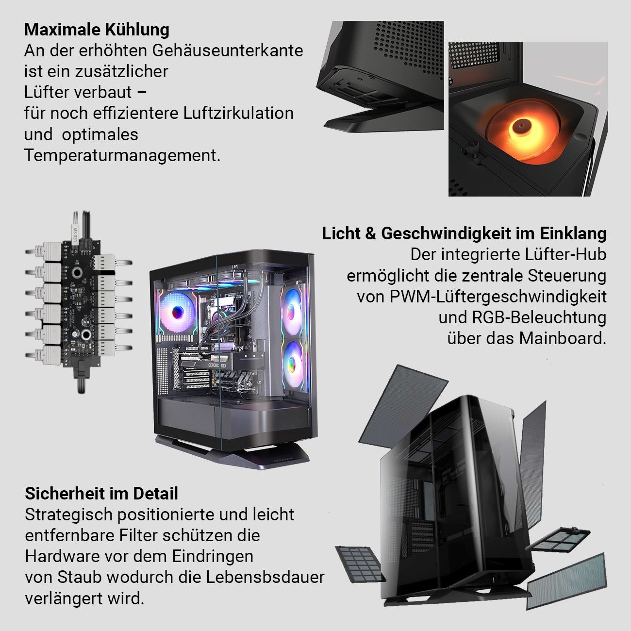 Cougar Gaming-PC »FV270 BK 7501«, Windows 11, DDR5 RAM