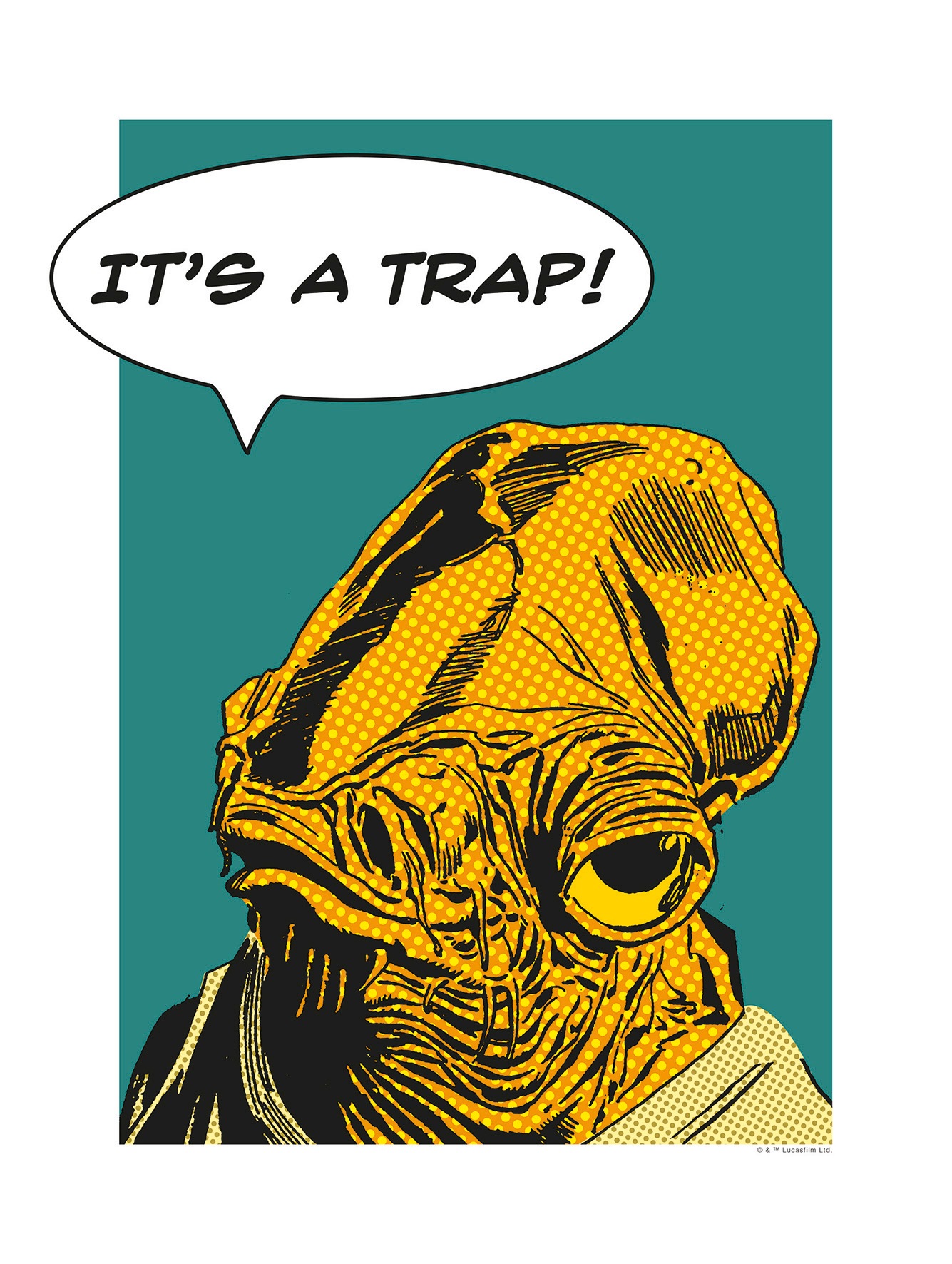 Komar Bild »Star Wars Classic Comic Quote Ackbar«, Star Wars, (1 St.), Wandbild zur Dekoration im Kinderzimmer - ohne Rahmen