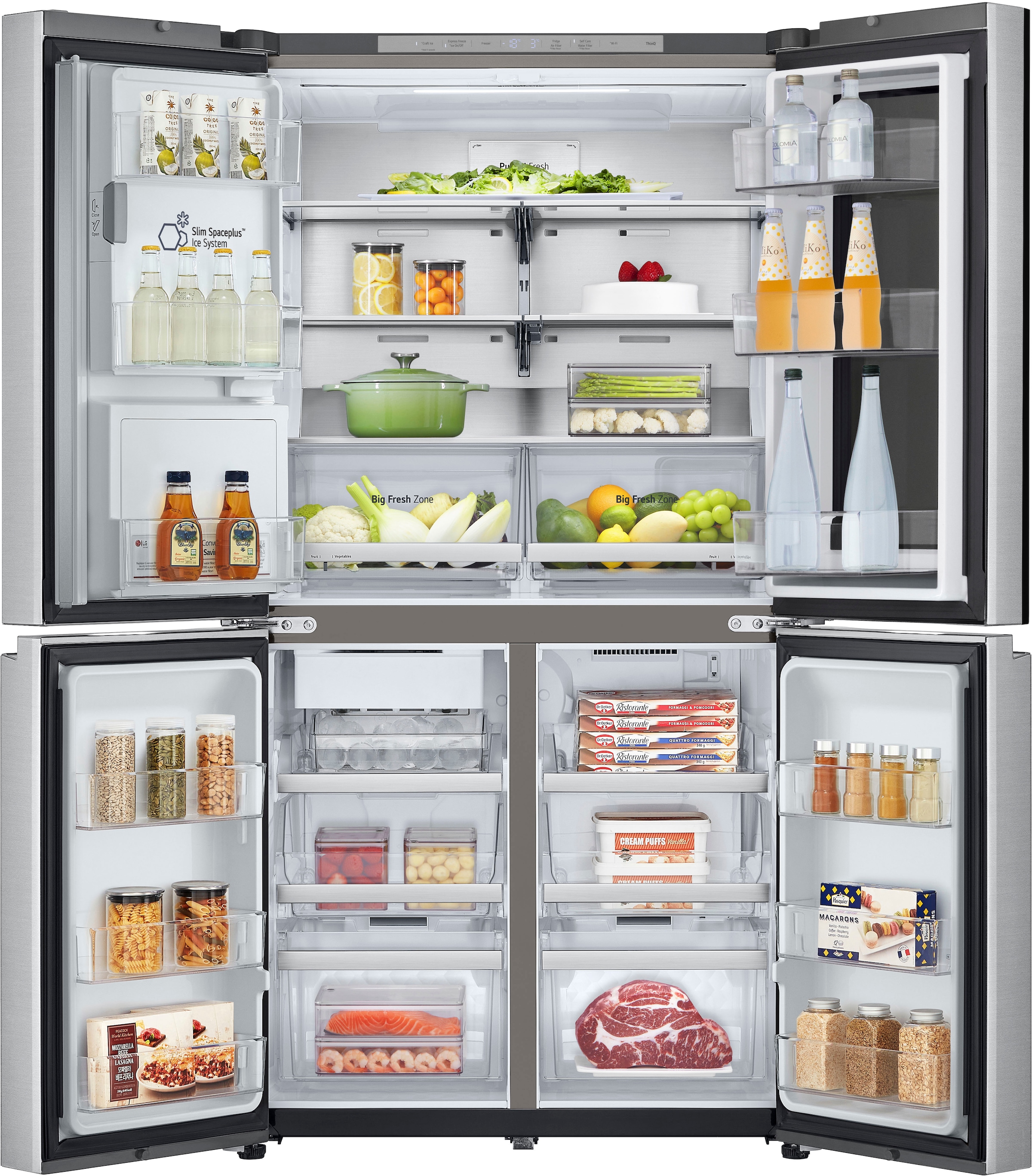 LG Multi Door »GMG960MBEE«, InstaView®: zweimal klopfen, reinschauen! mit Craft Ice - Spender