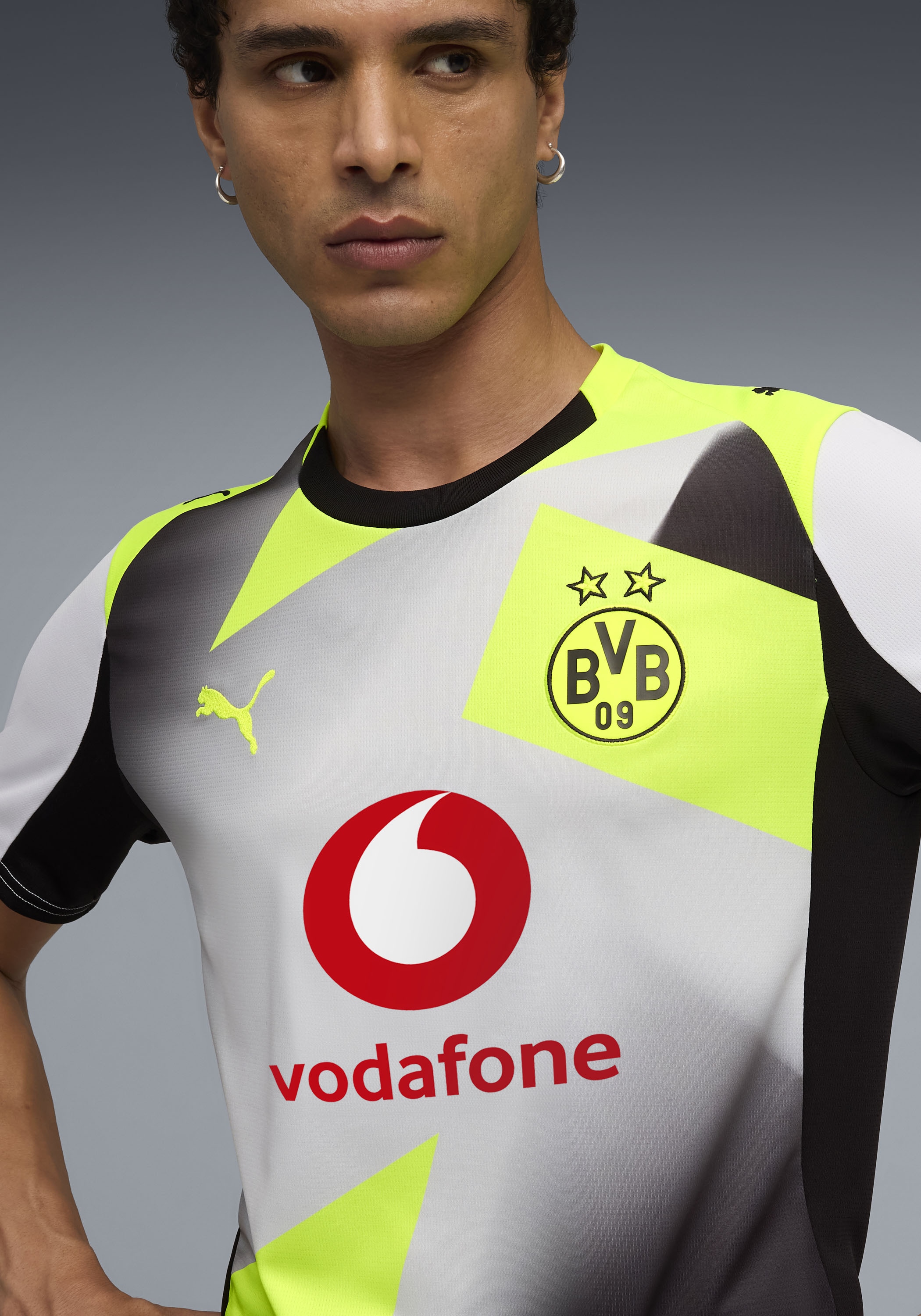 PUMA Fußballtrikot »BVB AWAY JERSEY REPLICA« Fußball, Kurzarm, sportlicher Stil, mit Rundhalsausschnitt