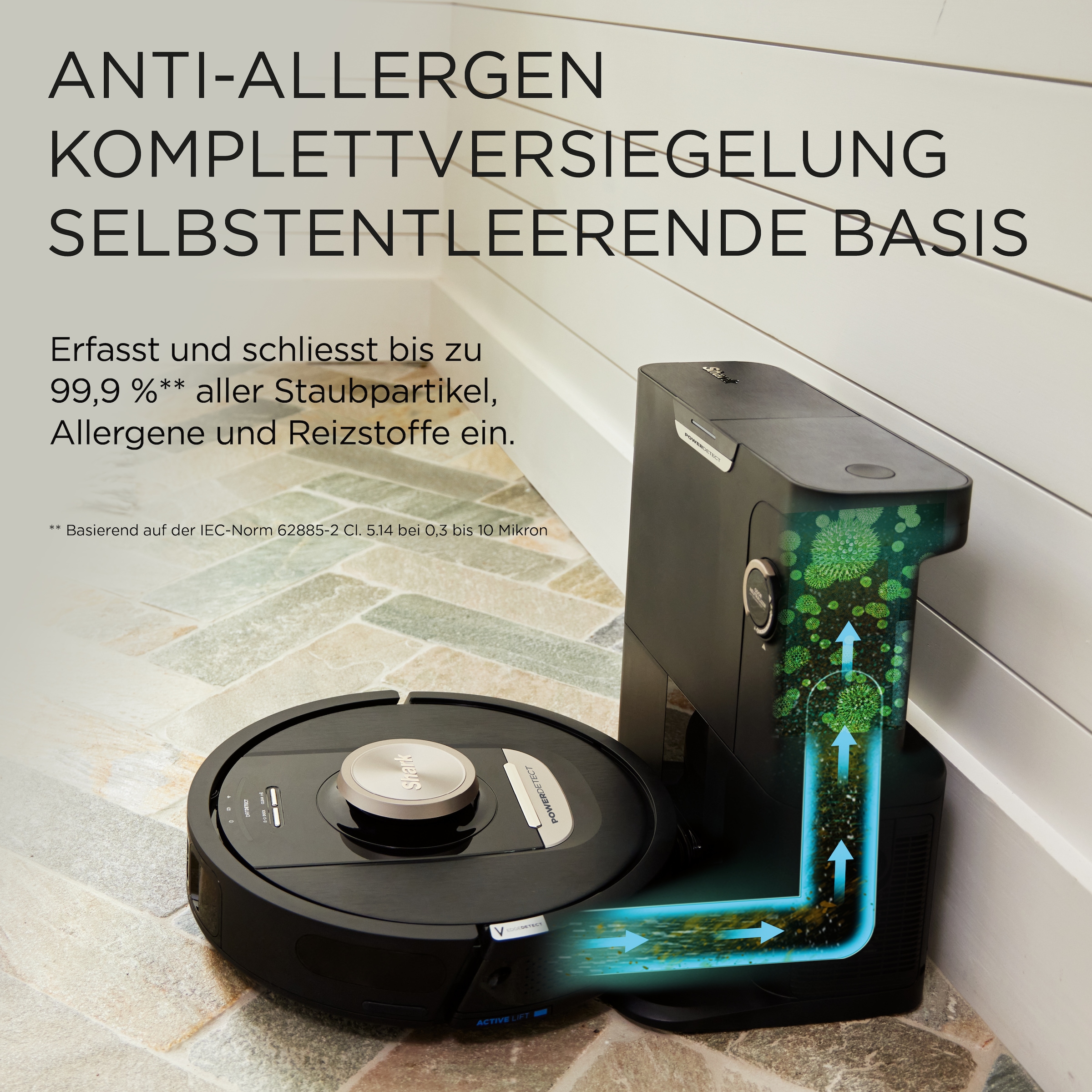 Shark Nass-Trocken-Saugroboter »RV2620WAEU«, PowerDetect selbstentleerender Saugroboter