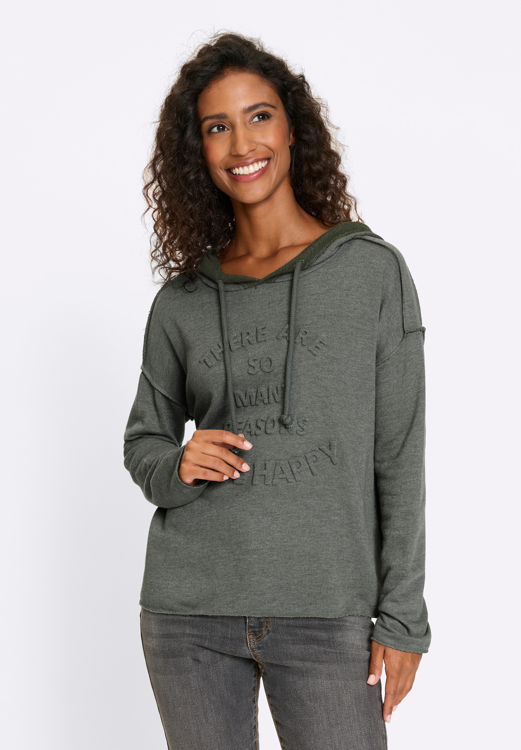 heine Hoodie »Sweatshirt Sweatshirt mit 3-D-Lettering«
