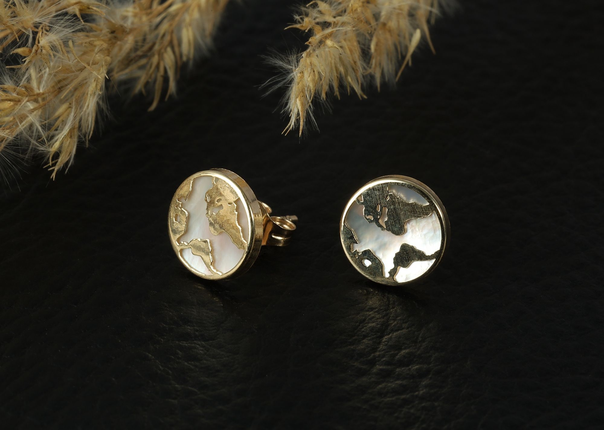 Adelia´s Paar Ohrstecker »Damen Ohrringe ¿ Ohrstecker aus 333 Gold mit Perlmutt«