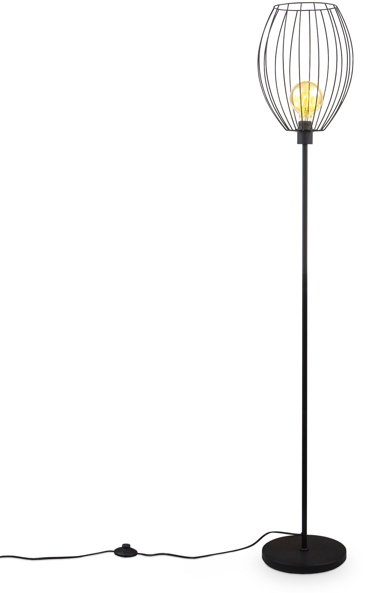 B.K.Licht Stehlampe »BK_ST1459 bestellen bei Schwarz«, 1 OTTO Metall-Stehleuchte, ohne 1-flammig, E27-Fassung, flammig-flammig, Leuchtmittel