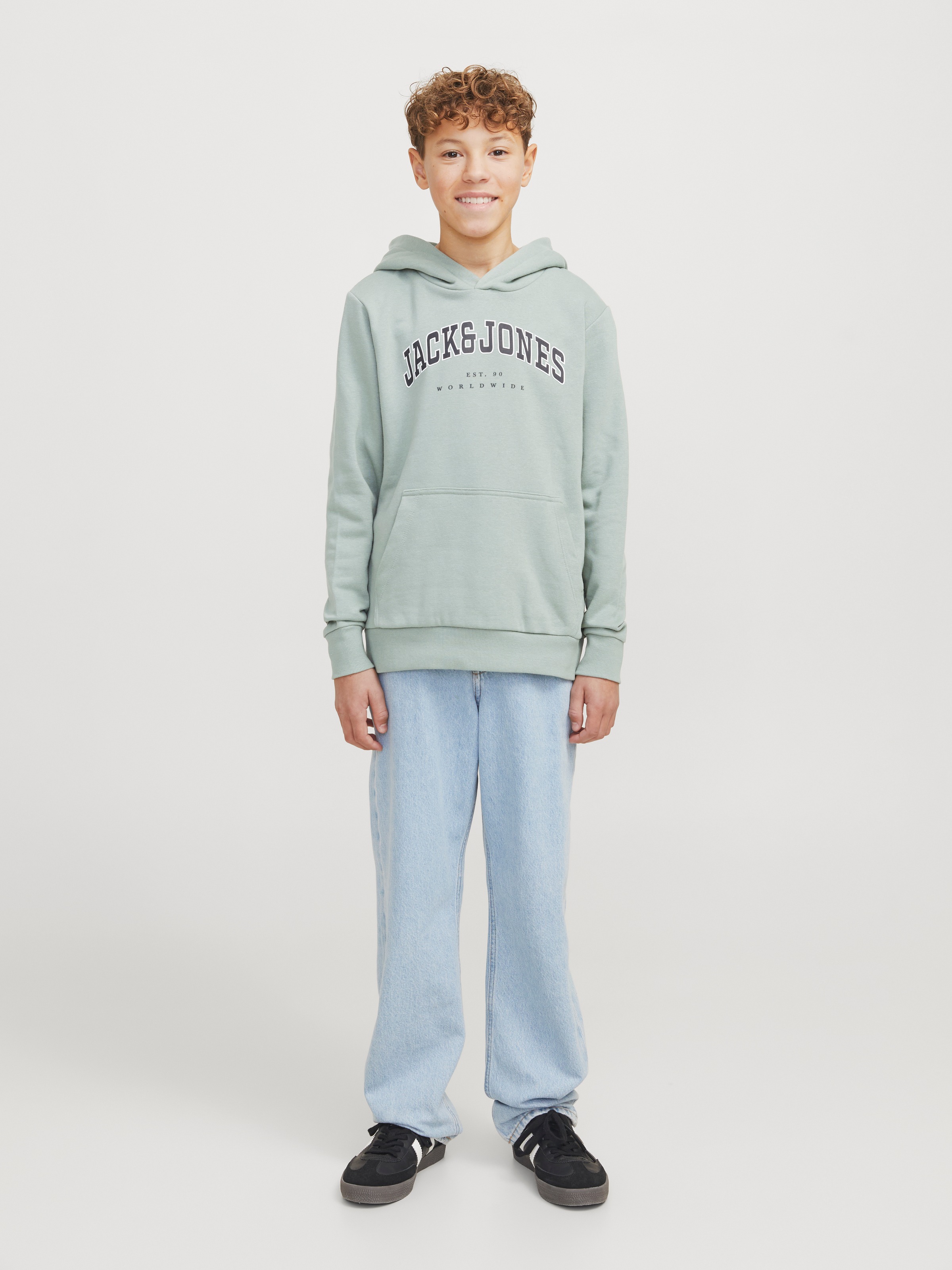 Jack & Jones Junior Kapuzensweatshirt »JJECALEB VARSITY SWEAT HOOD NOOS JNR«