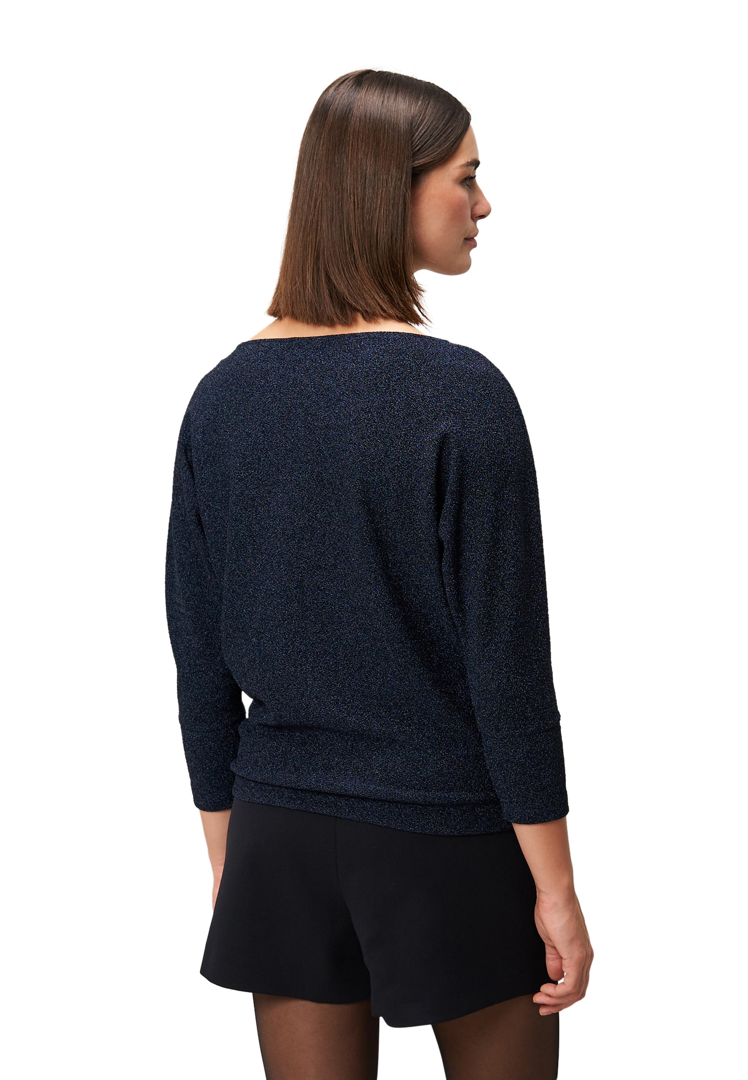 Zero Langarmshirt »Glitzershirt mit U-Boot Ausschnitt«