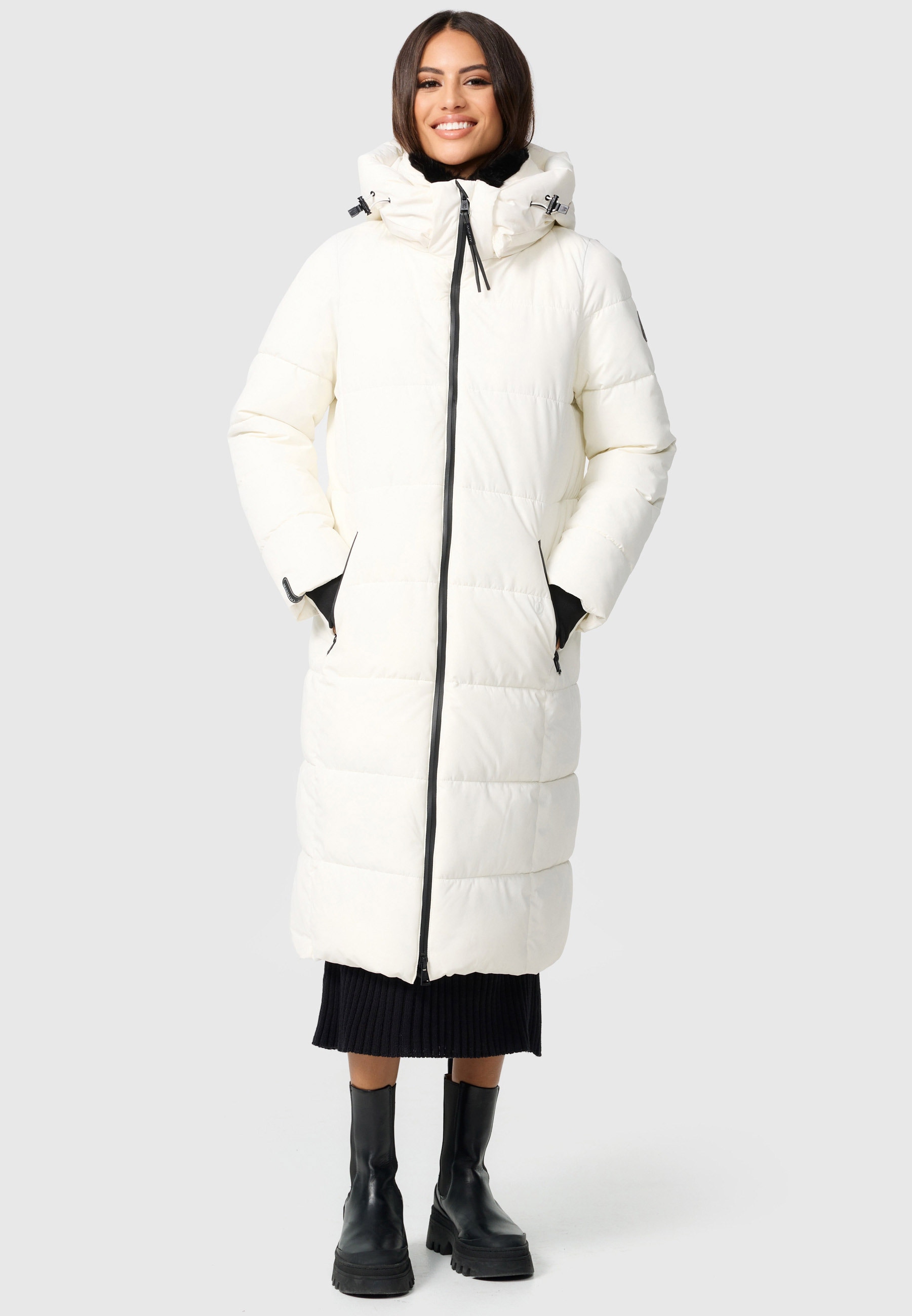 Marikoo Steppjacke »Marikoo Zuraraa lange Damen Winter Steppjacke B989«