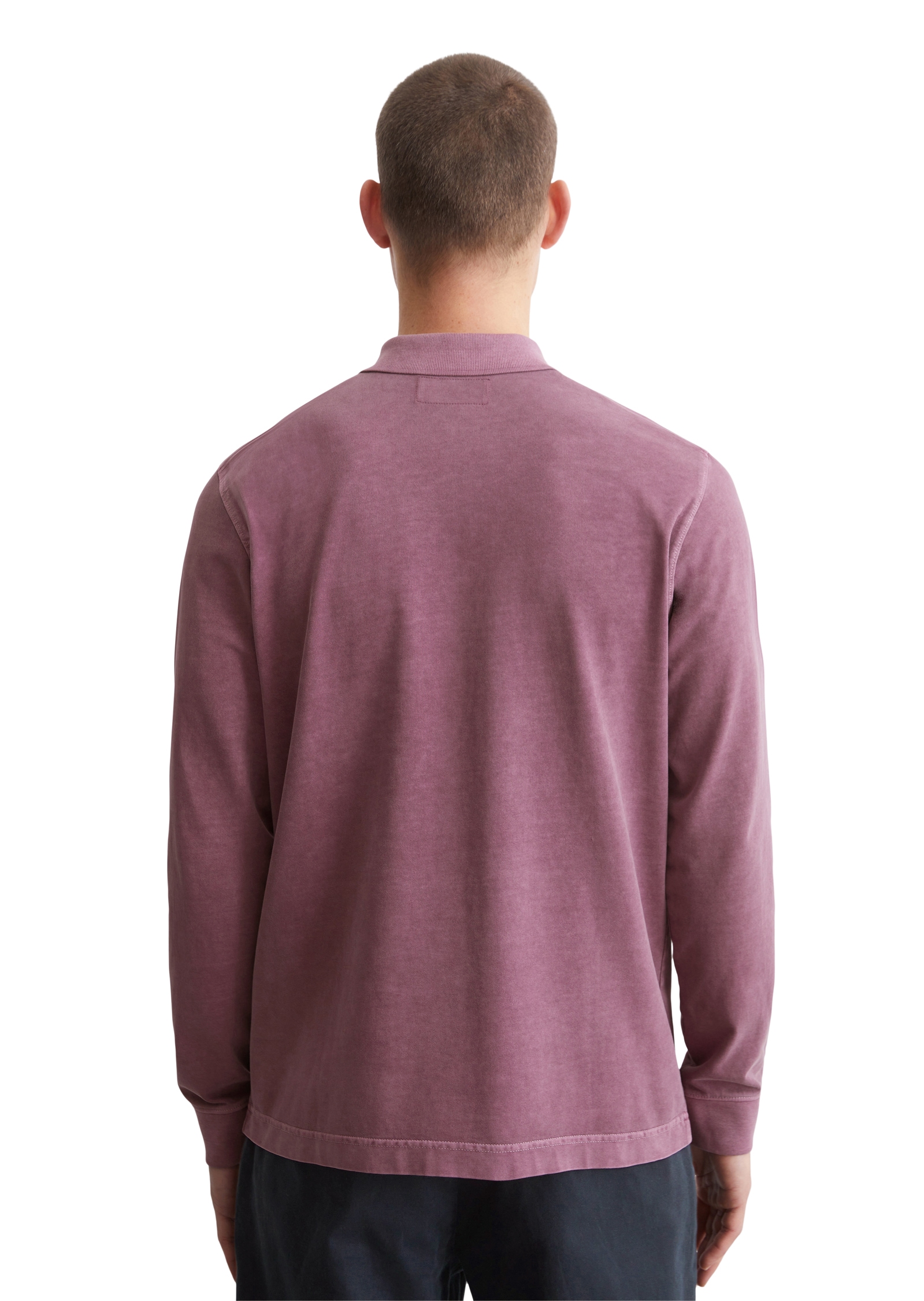 Marc O'Polo Langarm-Poloshirt, im Washed-Look
