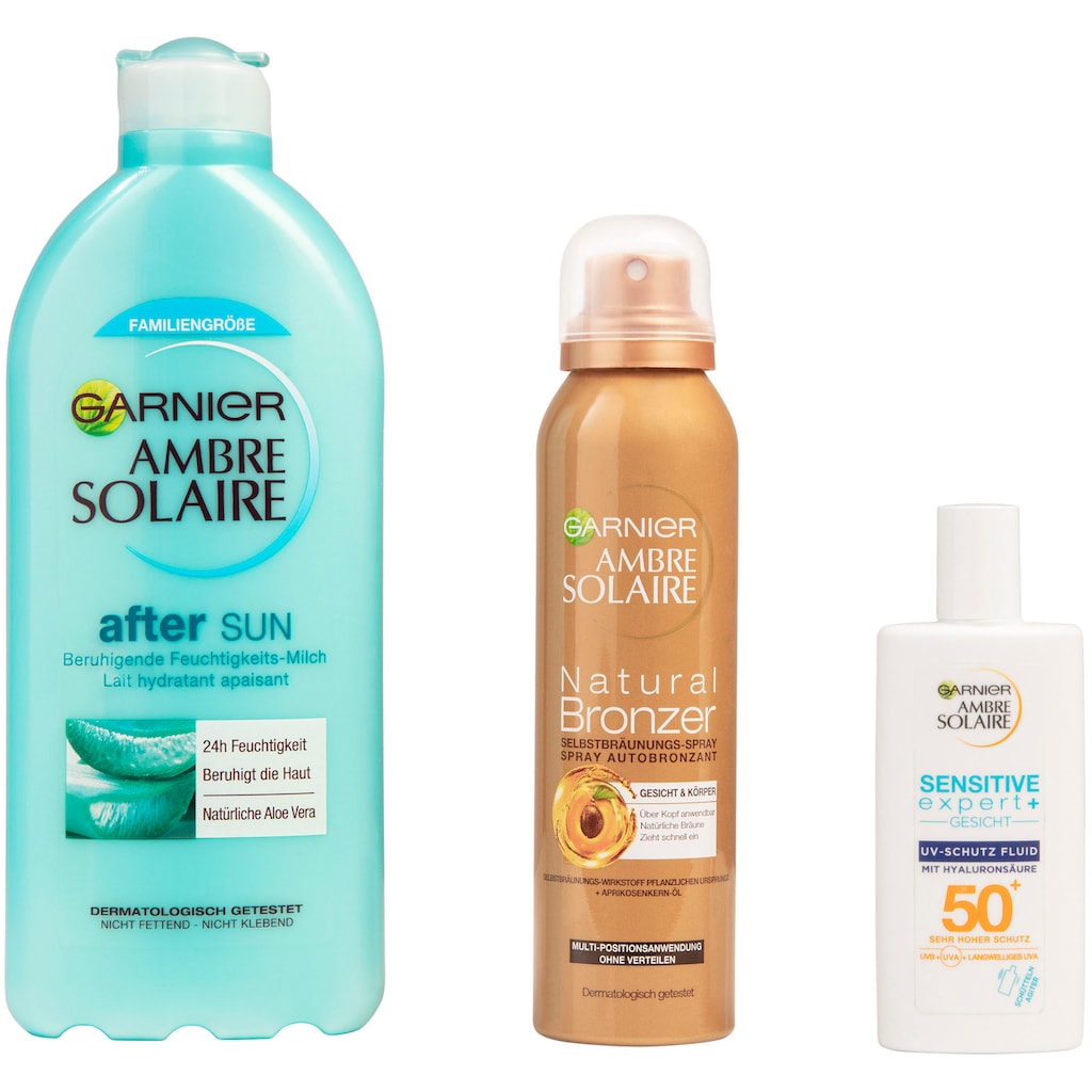 GARNIER Sonnenschutzfluid »Ambre Solaire«, (Set, 3 tlg.)