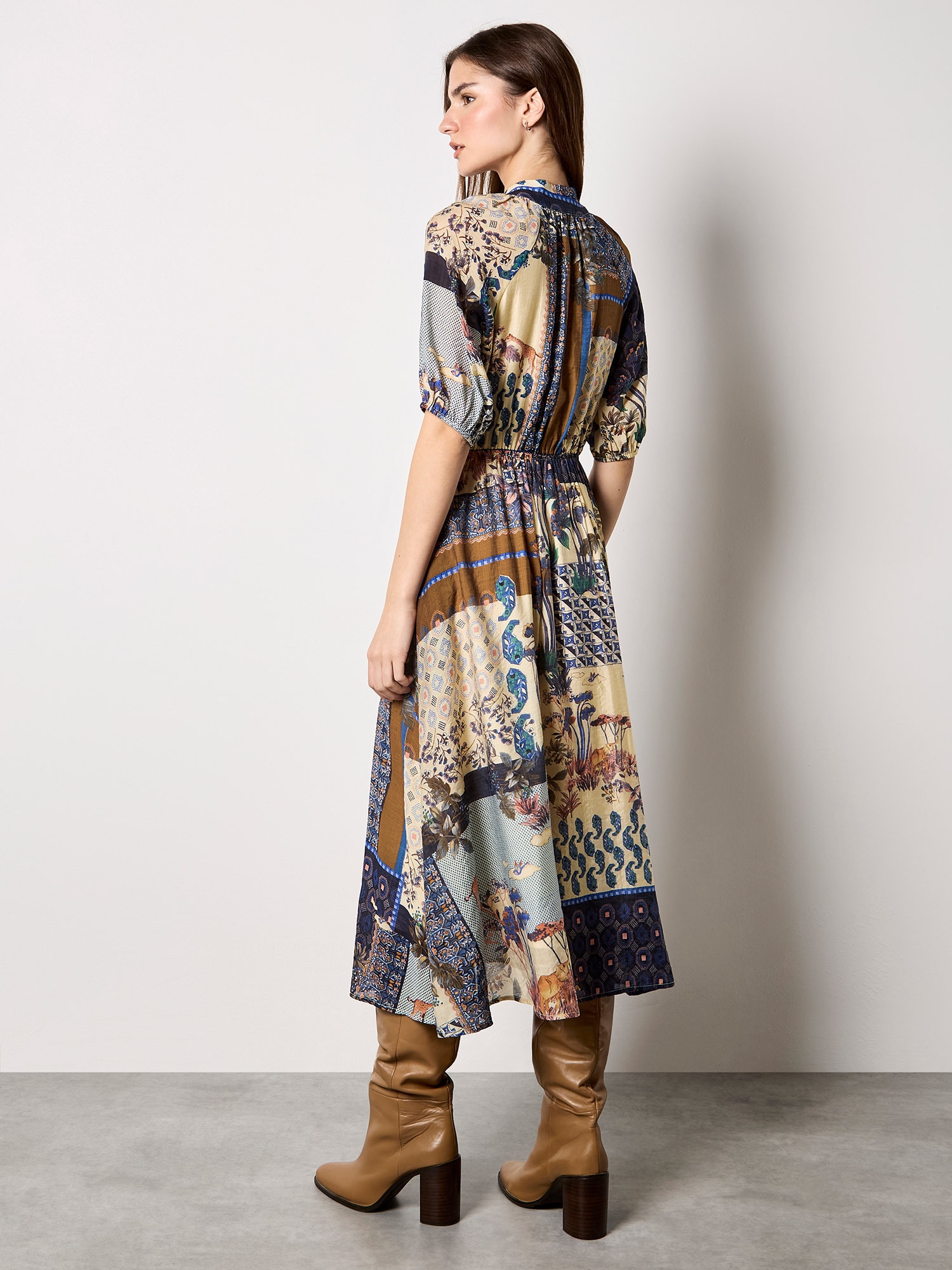 Apricot Midikleid »Midikleid« mit Patchwork-Print