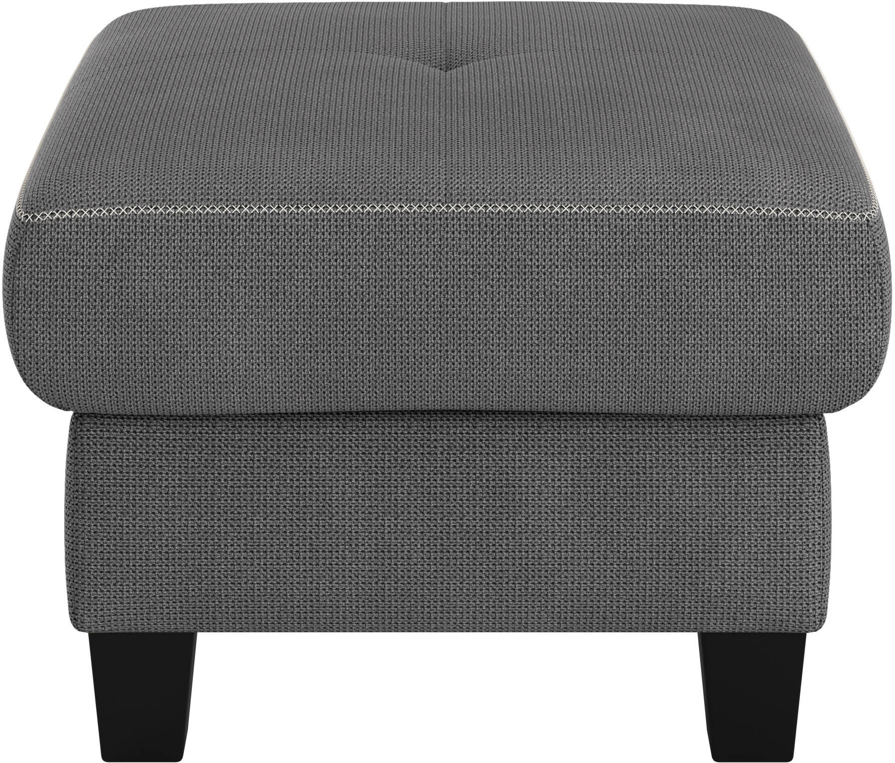 Home affaire Polsterhocker »Varese« Kreuznaht in beige