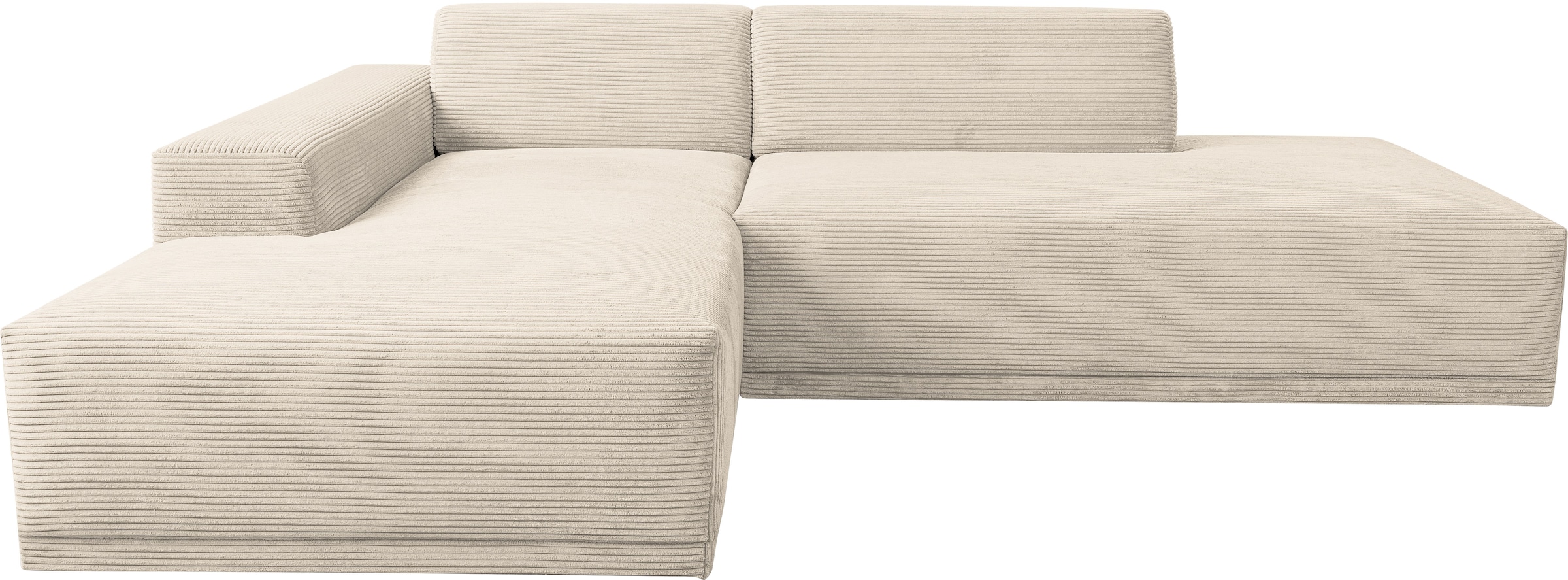 WERK2 Ecksofa »Apollo, 264 cm breit, Japandi Design, Cord, viel Platz« Cord, L-Form
