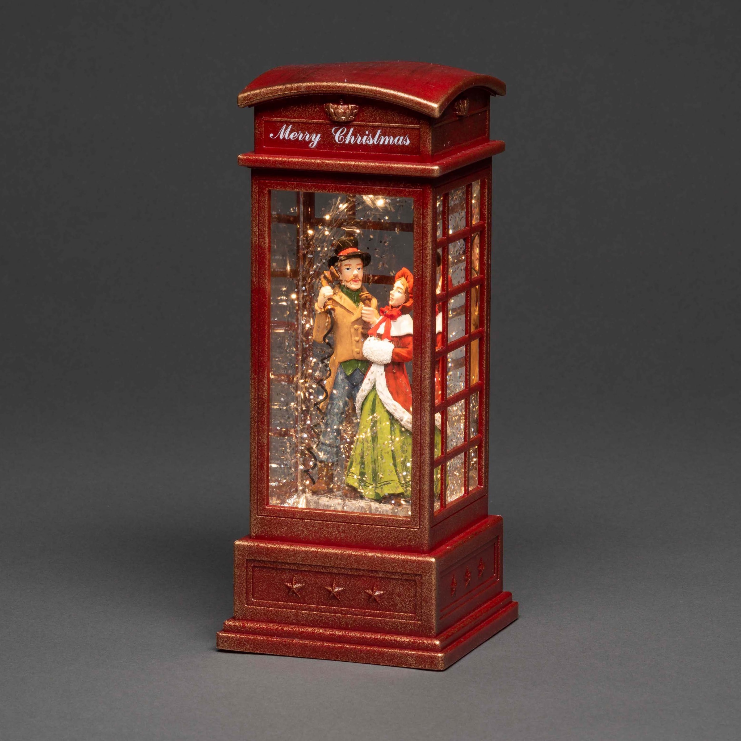 LED »Weihnachtsdeko Dickens LED Charles Laterne rot«, wassergefüllt Style, Online OTTO Shop flammig-flammig, 1 KONSTSMIDE im Telefonzelle