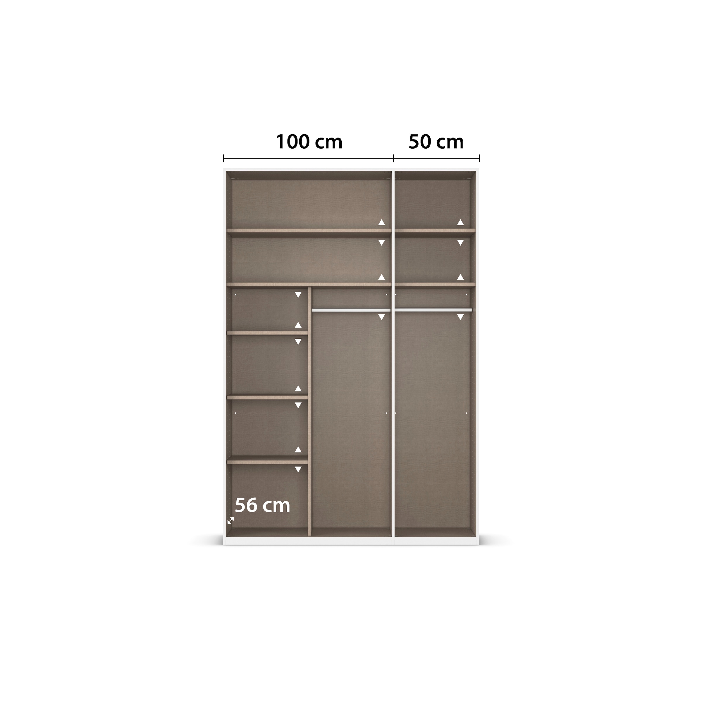 LeGer Home by Lena Gercke Kleiderschrank »Schrank Garderobe Ankleide Schlafzimmer Flur SERINA Eyecatcher«, (in 3 verschiedenen Ausstattungen BASIC/CLASSIC/PREMIUM), in 6 Breiten (101 - 401 cm) mit Front Glas oder Dekor MADE IN GERMANY