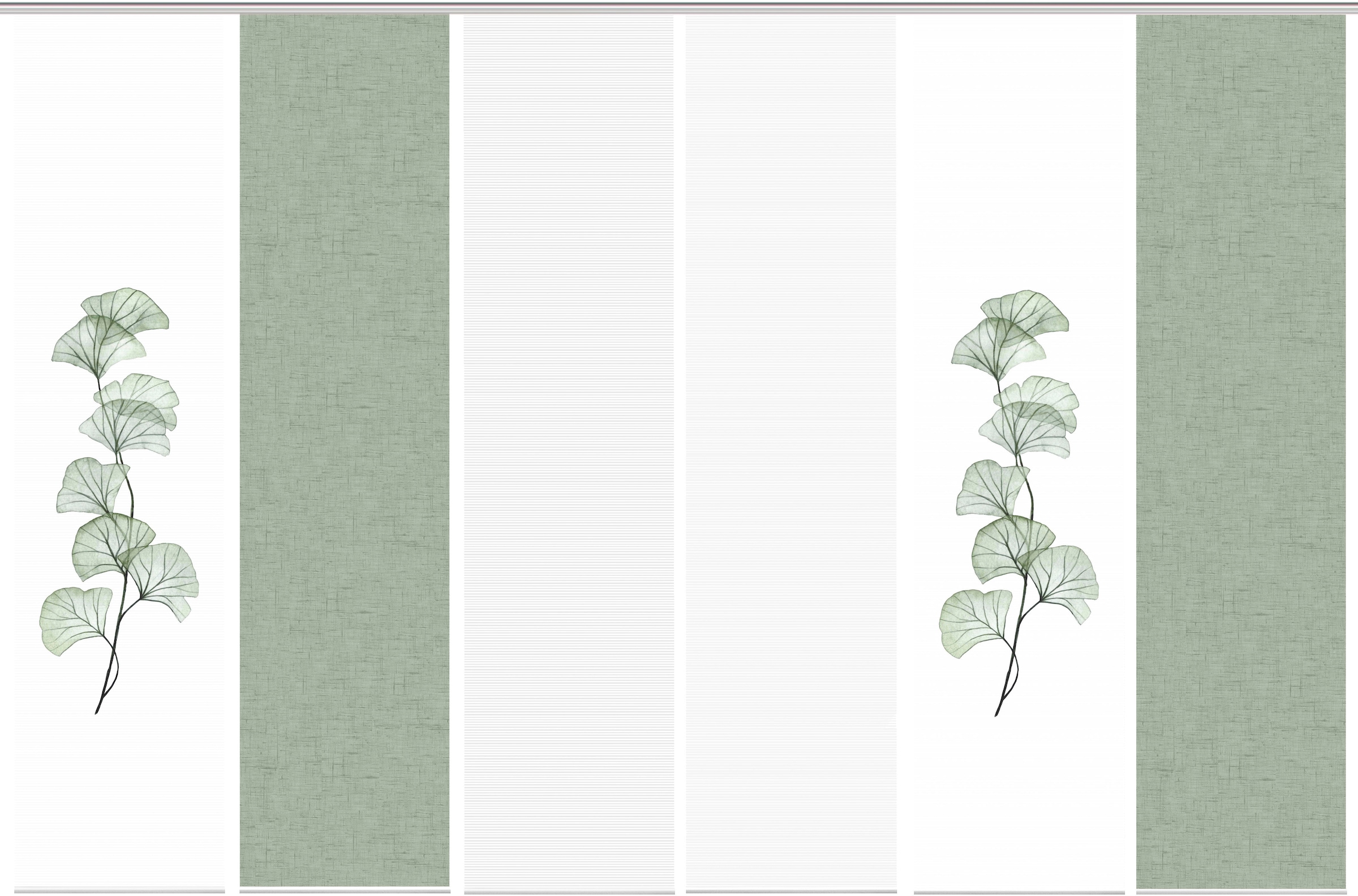 Vision S Schiebegardine »BERTO 6er SET« Paneelwagen 6 Stk. tlg. Schiebevorhang Digidruck 6er Set BERTO