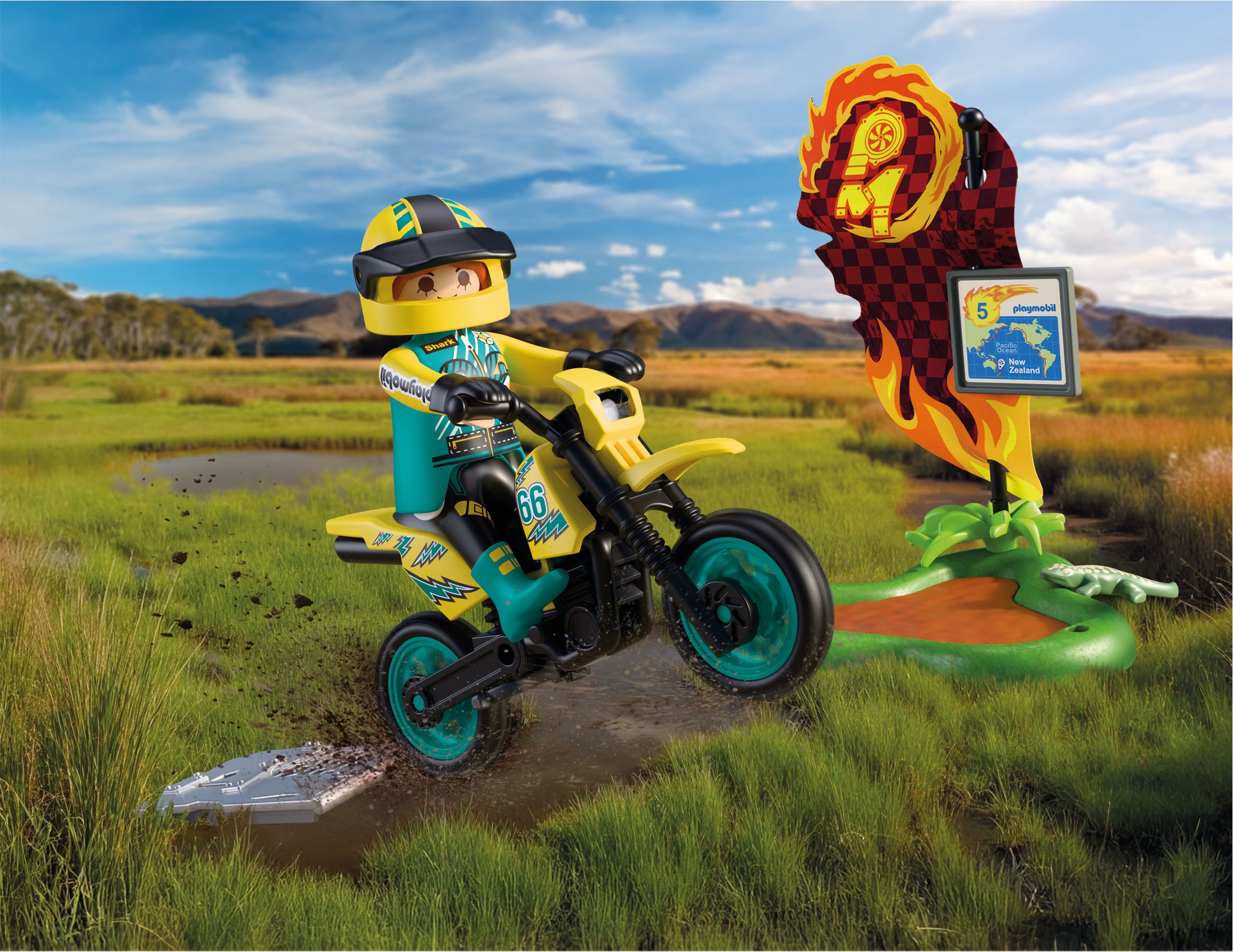 Playmobil® Konstruktions-Spielset »Offroad Motorrad (72065), City Action« Made in Europe