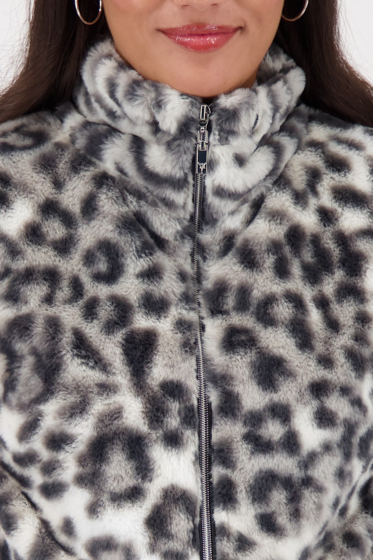 Monari Fellimitatweste »Weste fake fur Leo« Regular fit mit Stehkragen