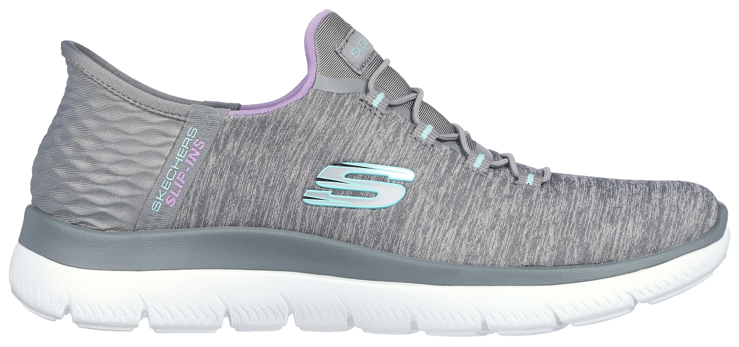 Skechers Slipper »SUMMITS DAZZLING HAZE«, Slip Ins Sneaker, Freizeitschuh mit dezenten Kontrastdetails