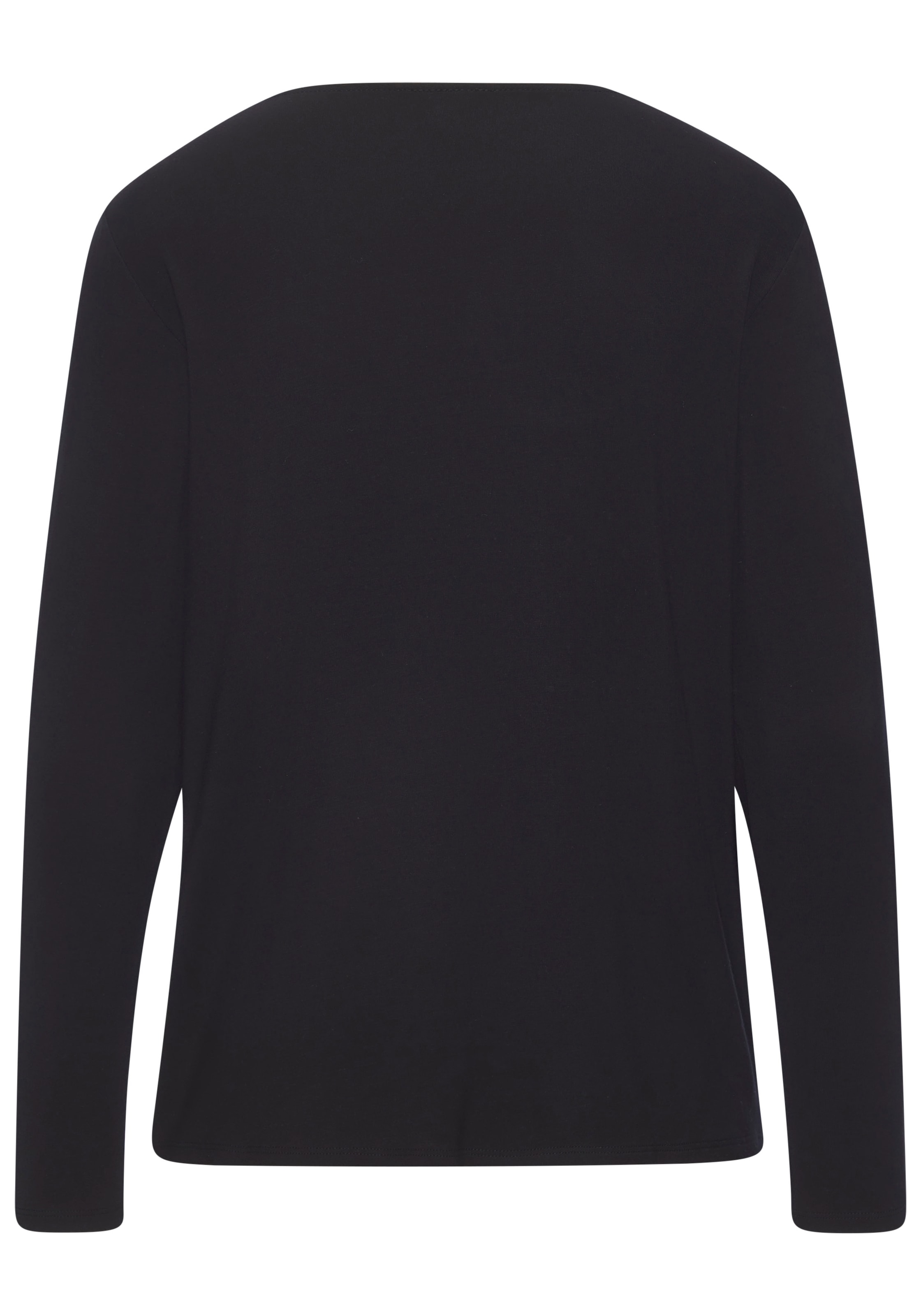 LASCANA Langarmshirt »mit funkelnden Strass-Steinen vorn«, aus weichem Viskose-Stretch