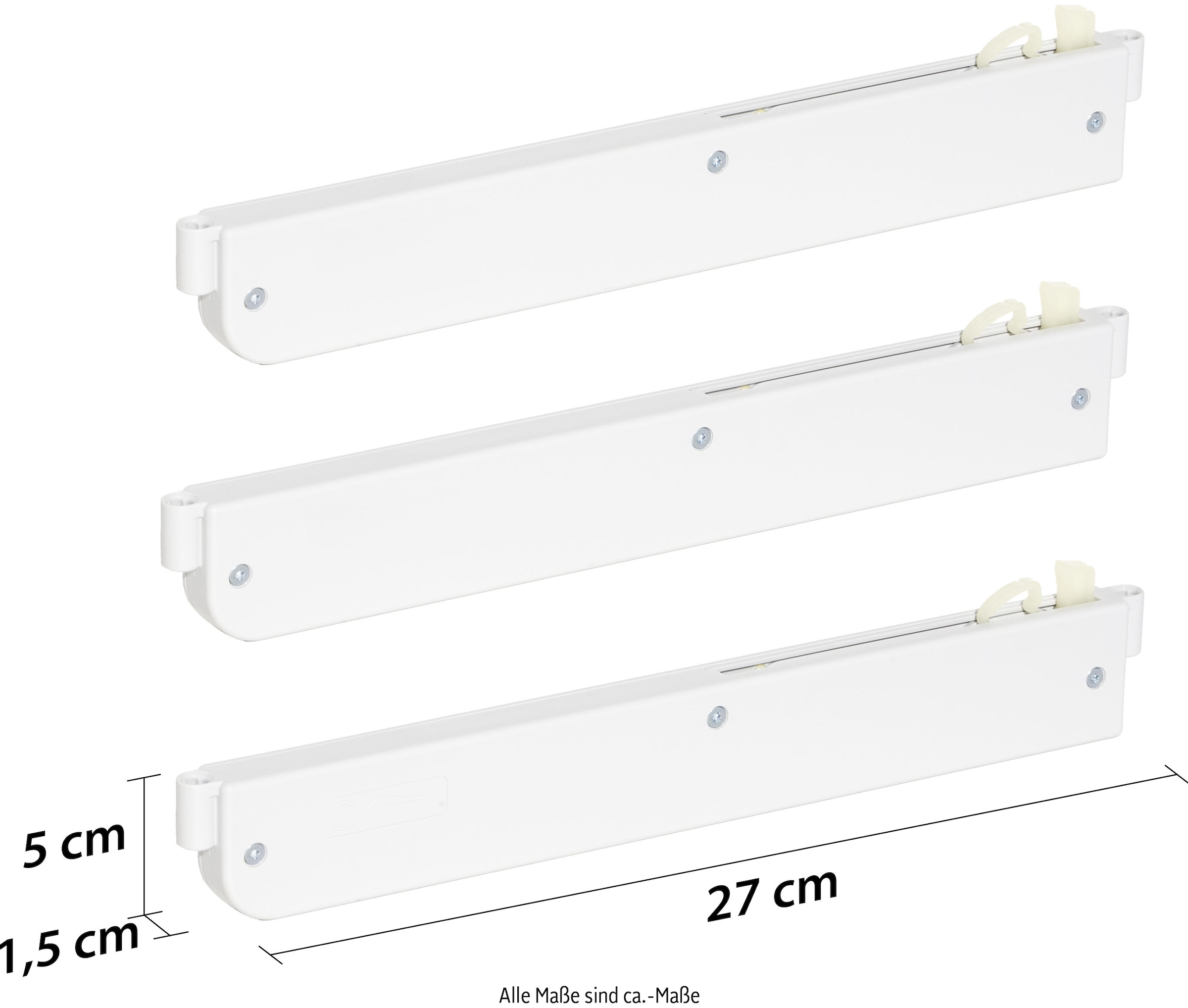 rauch Schwebetürselbsteinzug »Zubehör«, (Set, 3 St.), 3er-Set für 4-türige Synchron-Schwebetürenschränke 271 und 361 cm