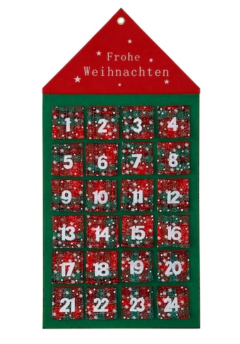my home befüllbarer Adventskalender »Haus«, zum Hängen aus Filz, 46 x 92 cm kaufen