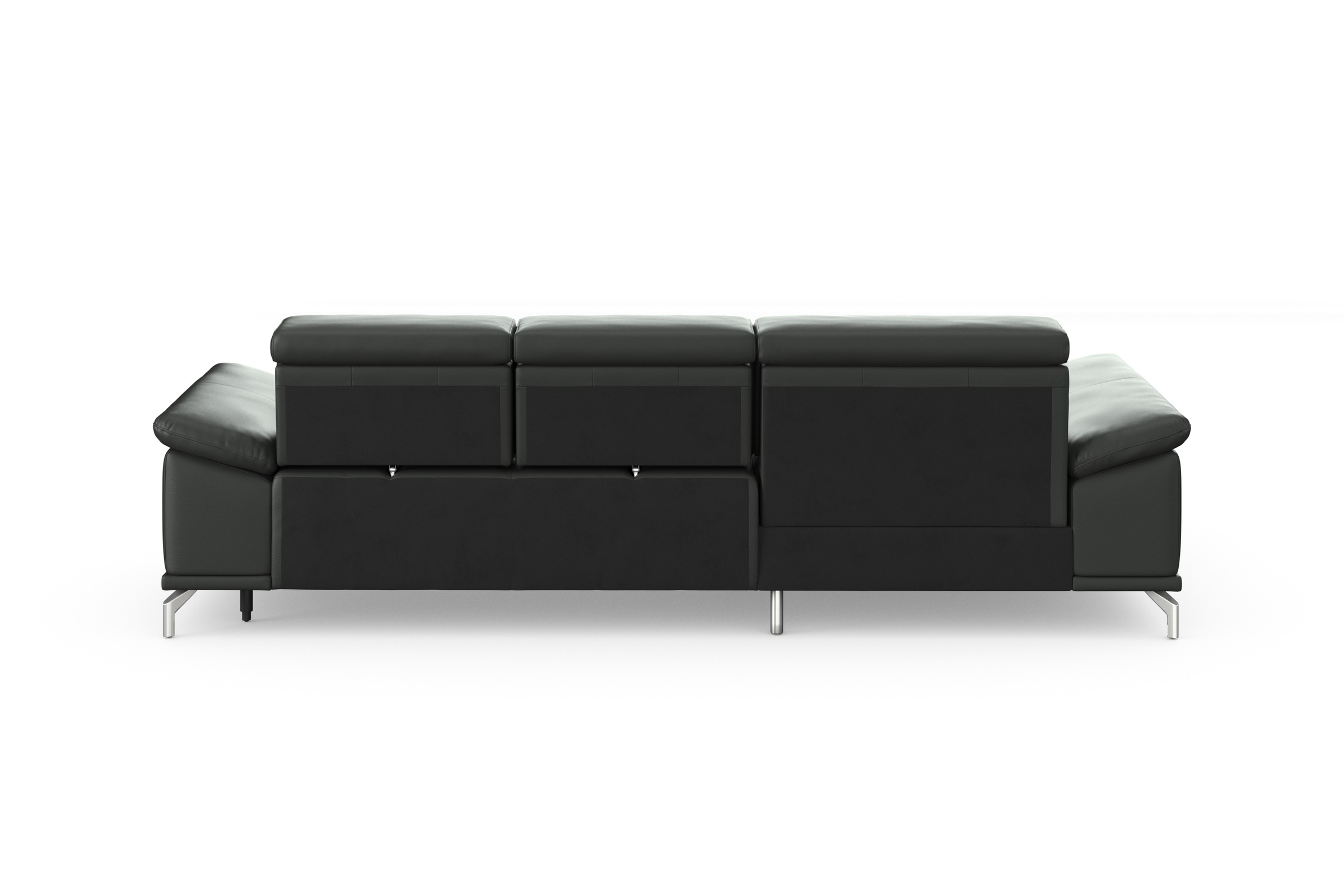 sit&more Ecksofa »Cabrio L-Form, mit Sitztiefenverstellung, Arm- und Kopfteilverstellung«, 2 Nierenkissen, Federkern, optional Bettfunktion und Stauraum