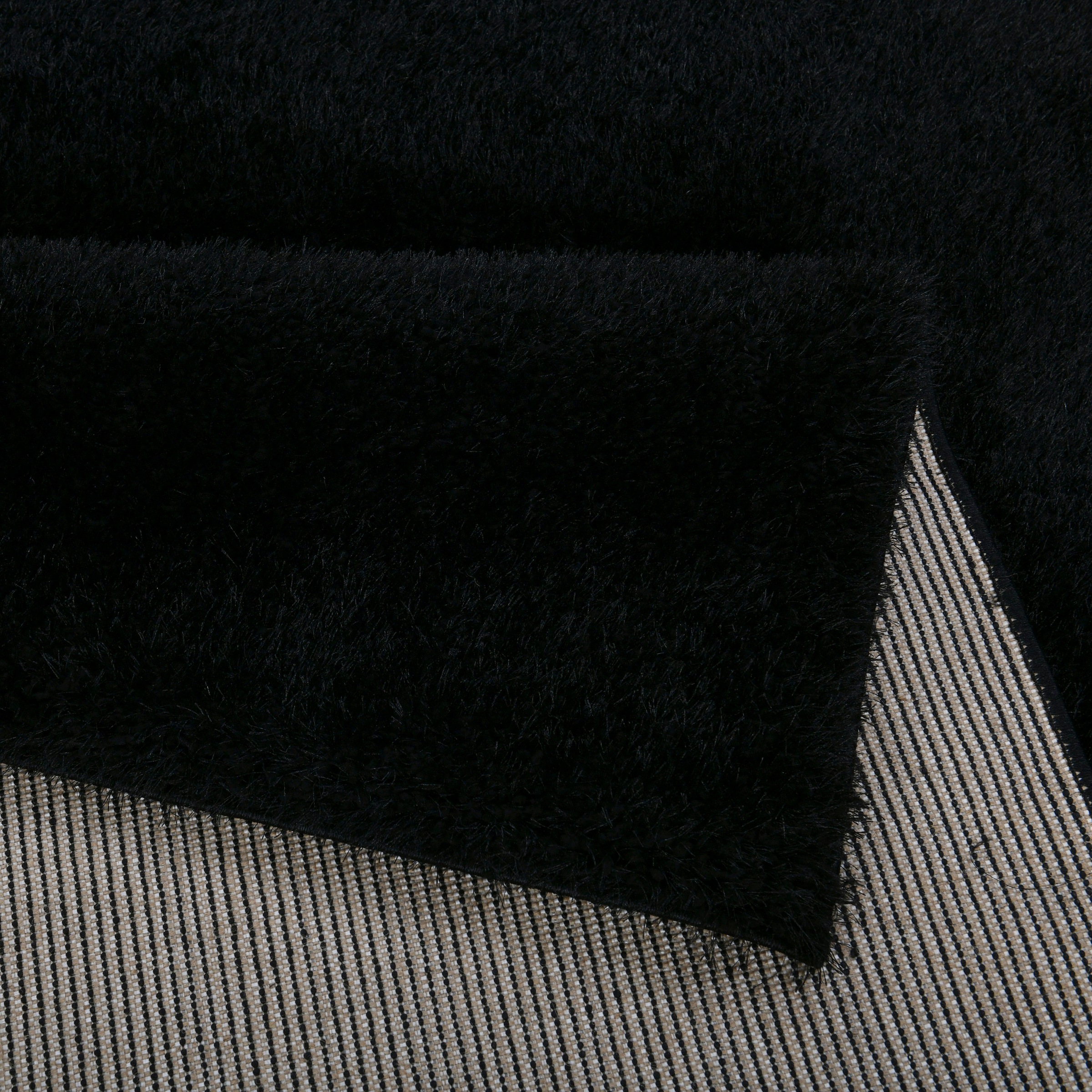 my home Hochflor-Teppich »Amina«, rechteckig, 43 mm Höhe, Shaggy in Uni-Farben, einfarbig, leicht glänzend, besonders weich